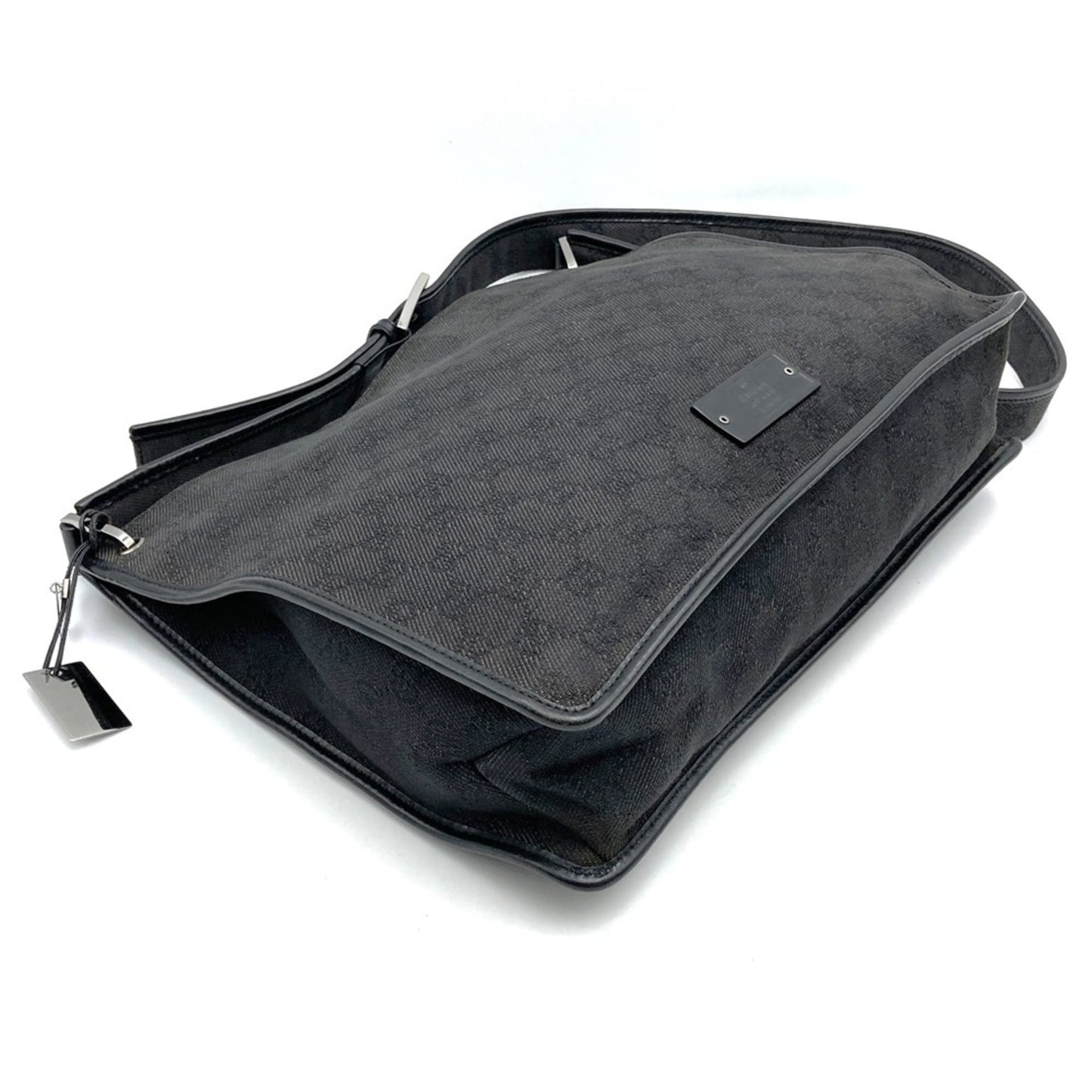Gucci Black Denim Leather Shoulder Bag