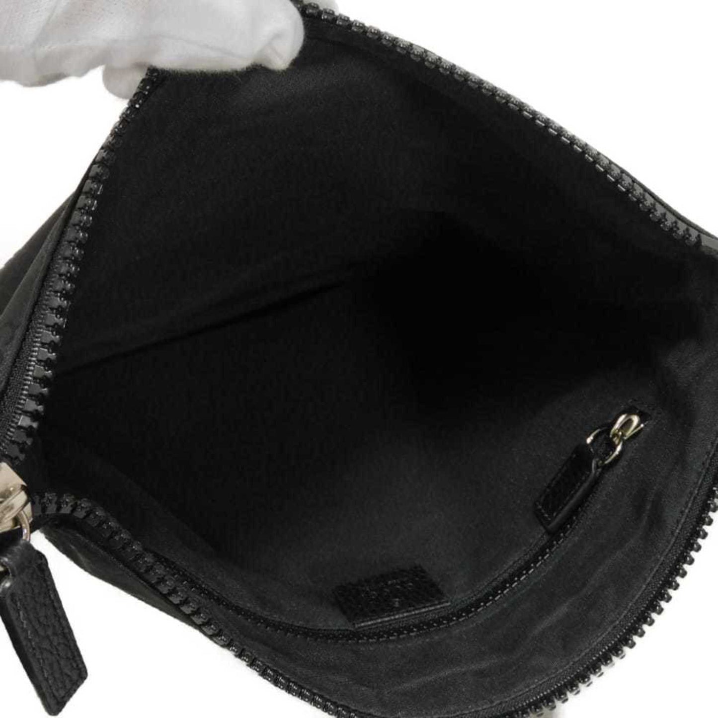 Gucci Black Nylon Gg Canvas Leather Messenger Bag Shoulder Bag