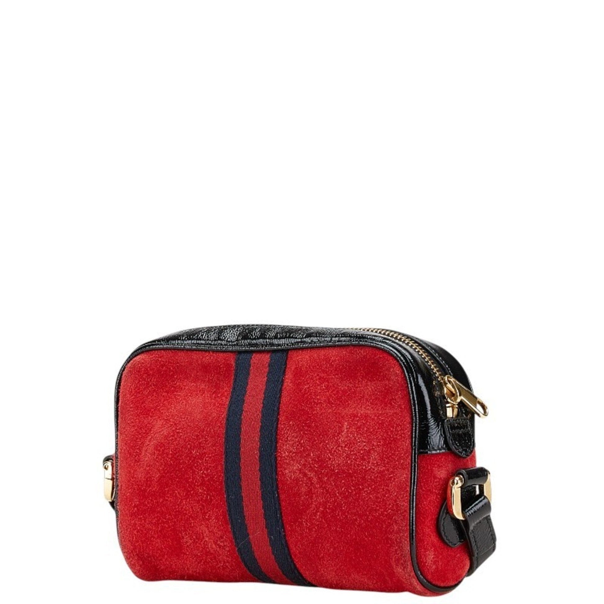 Gucci Multi-Color Red Color Suede Leather Shoulder Bag