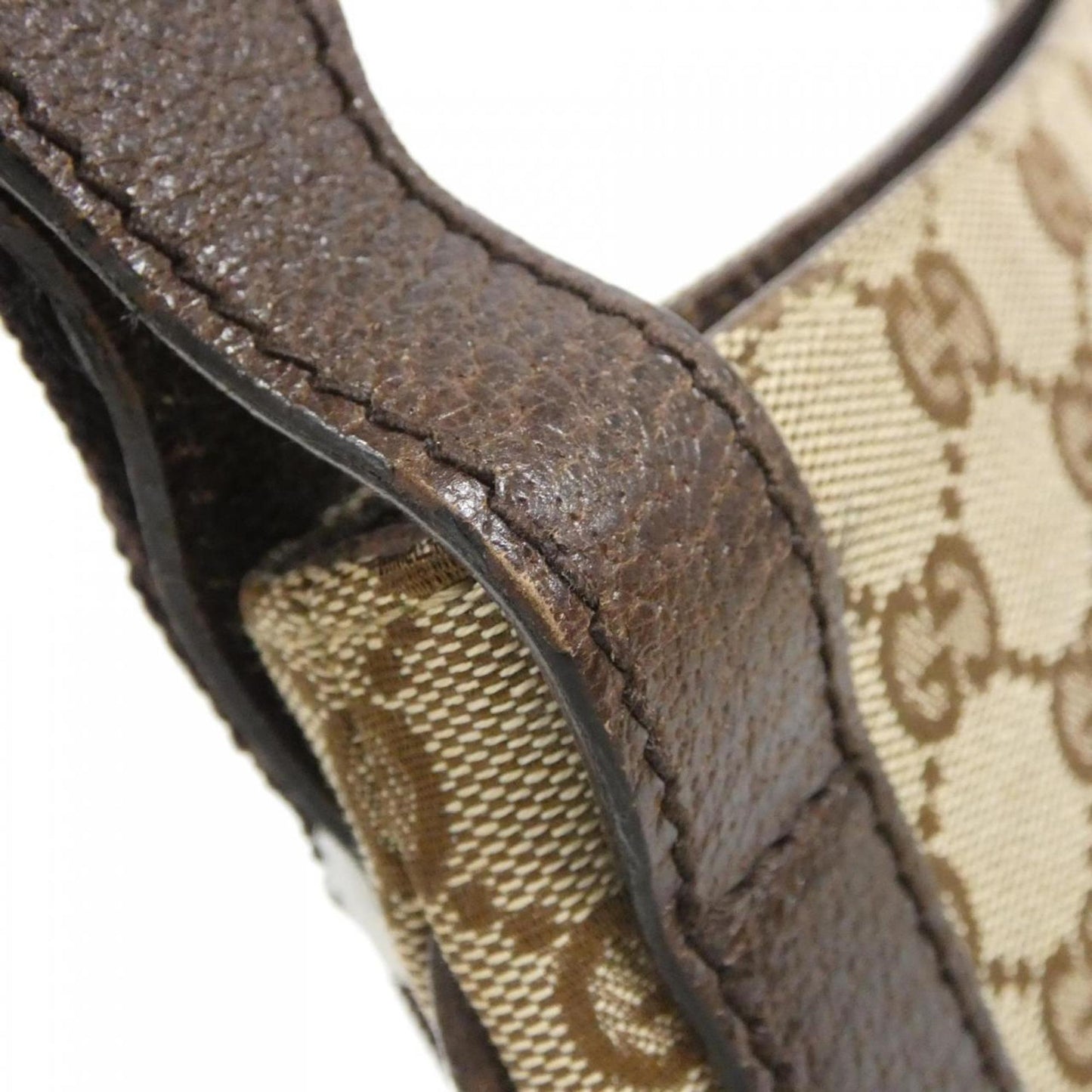 Gucci Gg Canvas Beige Dark Brown Gg Canvas Shoulder Bag