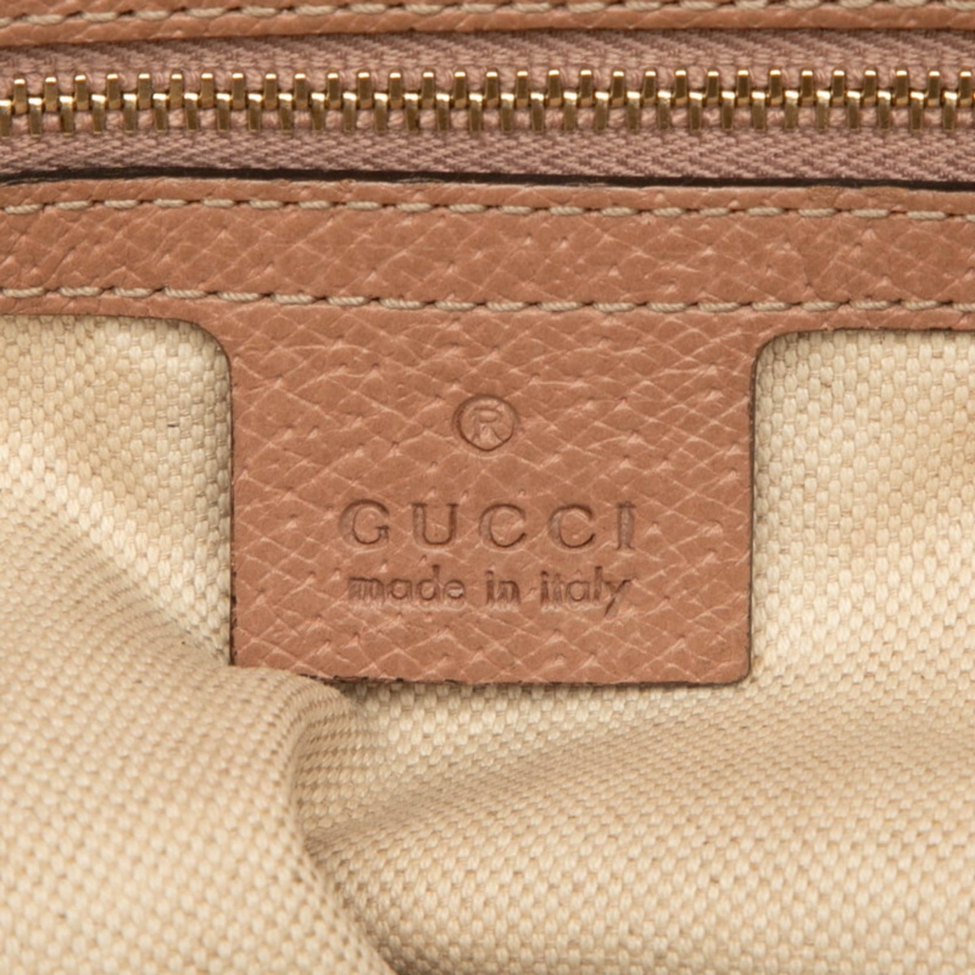 Gucci Gg Canvas Beige Brown Gg Canvas Leather Handbag Tote Bag