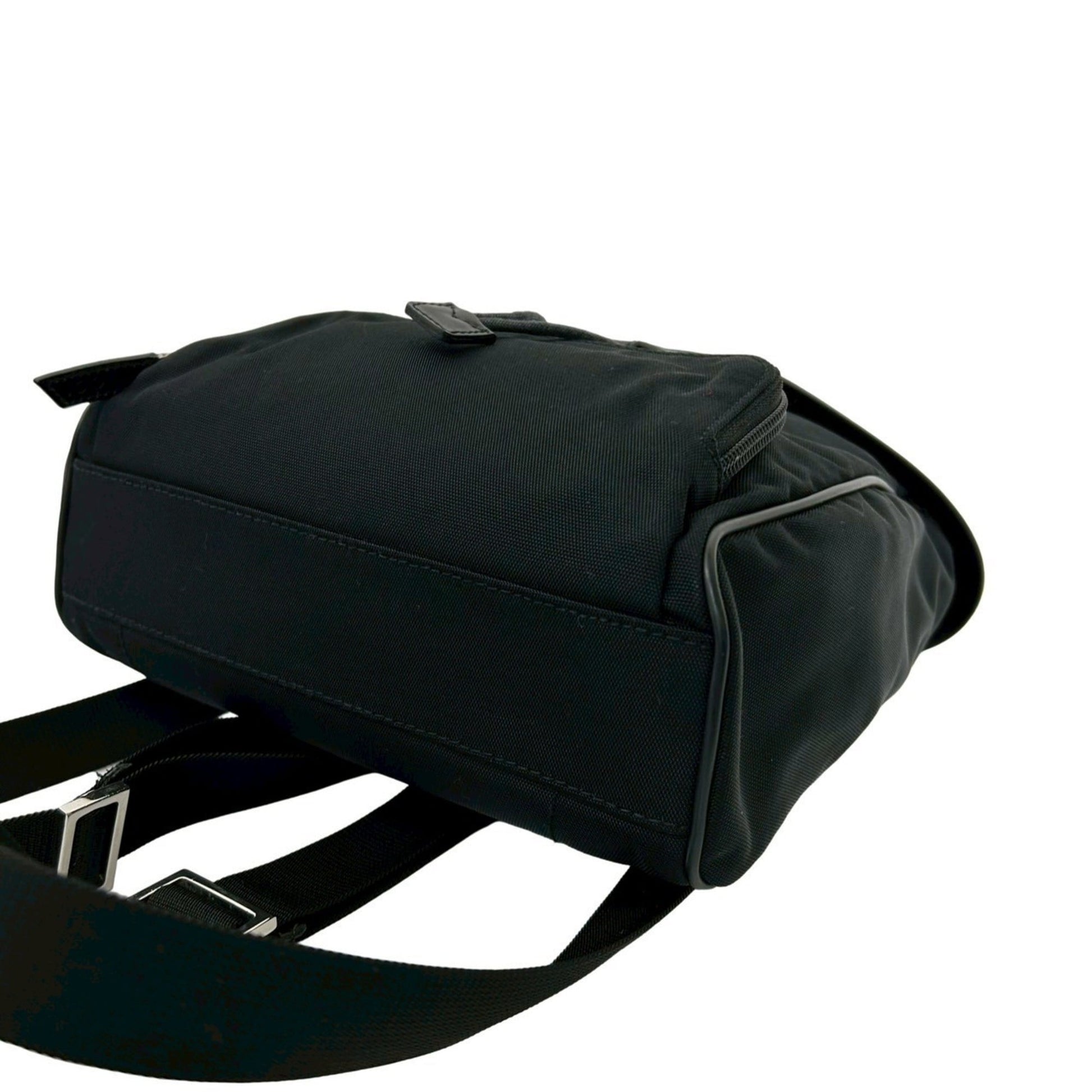 Gucci Black Nylon Leather Backpack