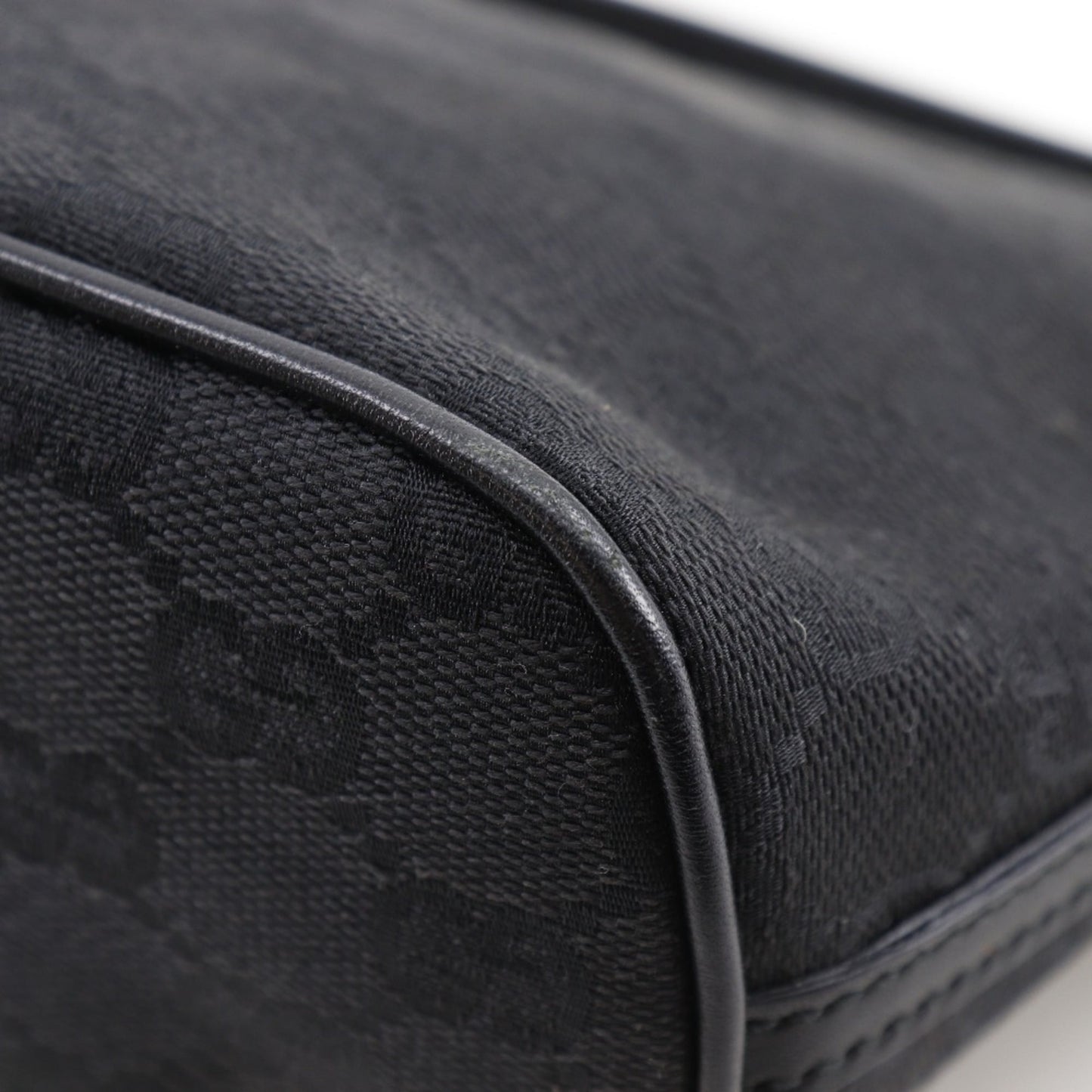 Gucci Black Gg Canvas Pouch