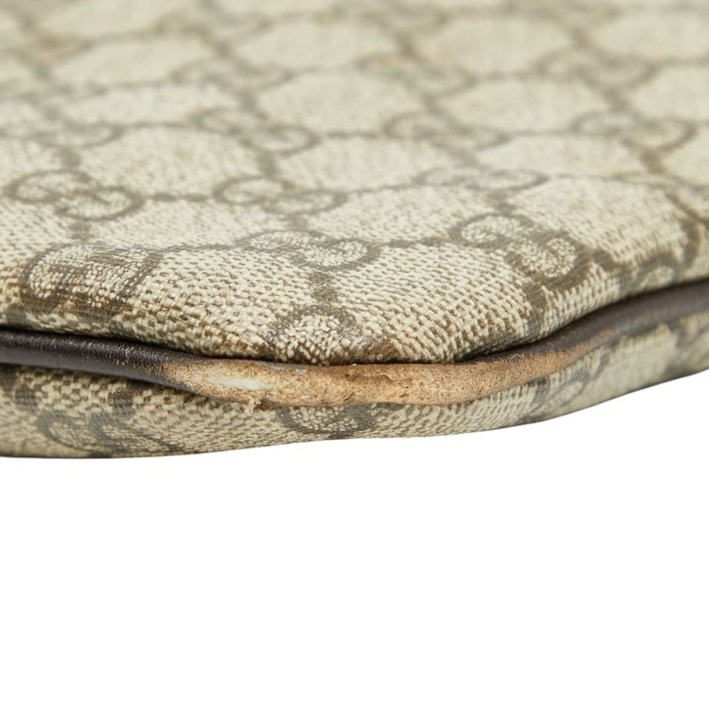 Gucci Beige Brown Pvc Leather Handbag Tote Bag