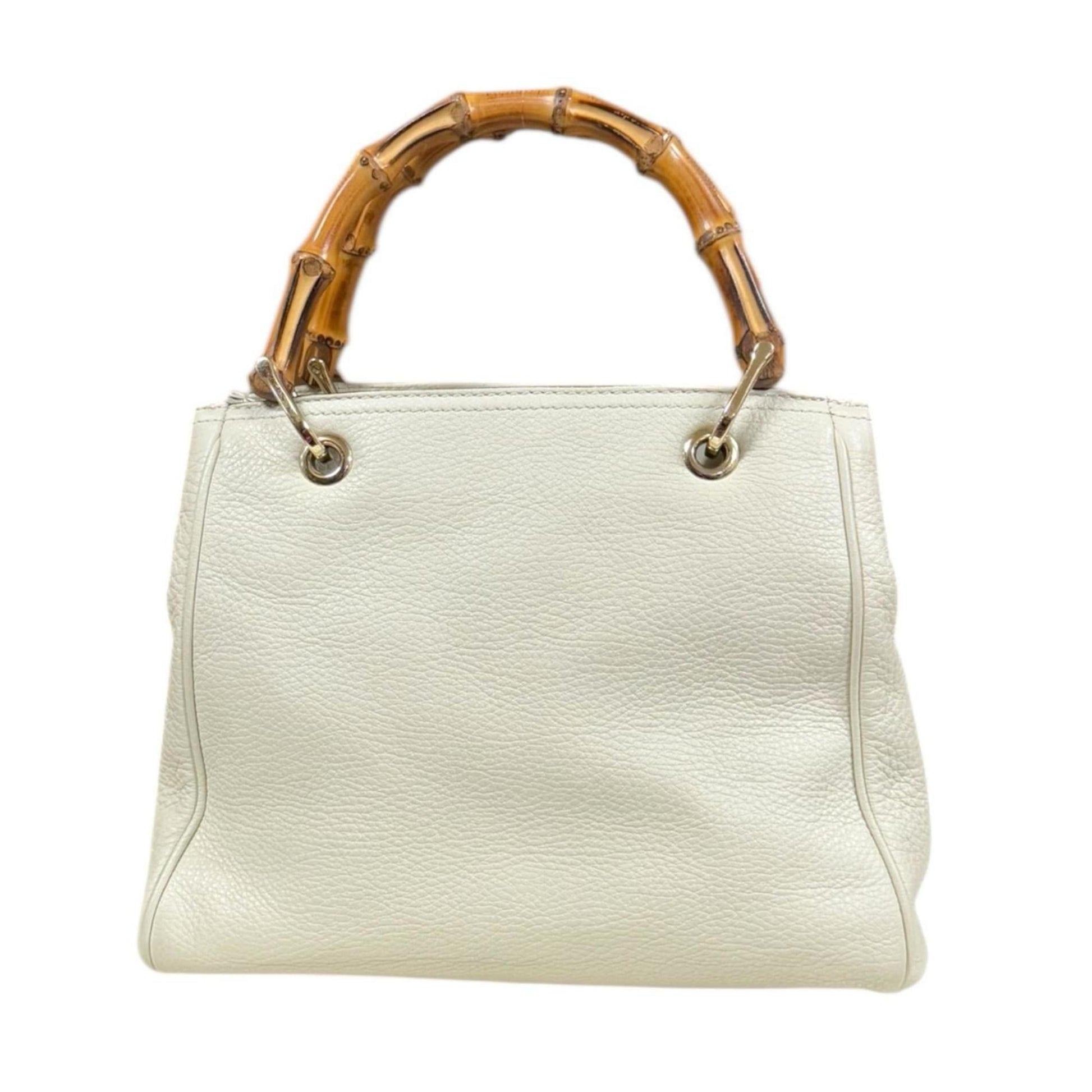Gucci Ivory White Bamboo Shoulder Bag