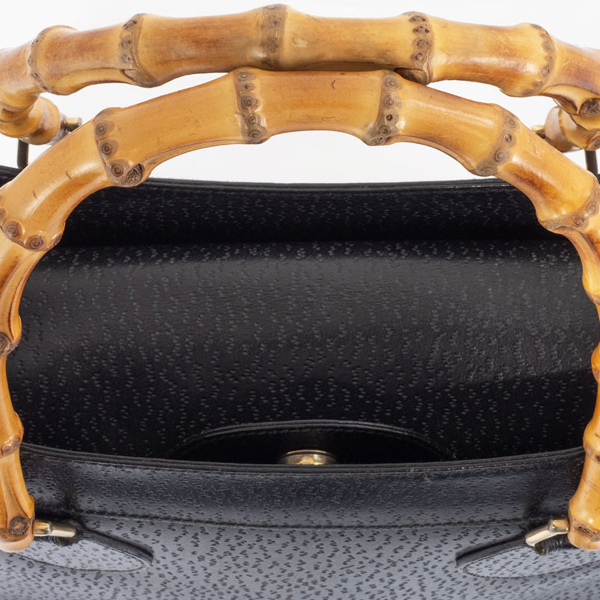 Gucci Black Leather Tote Bag