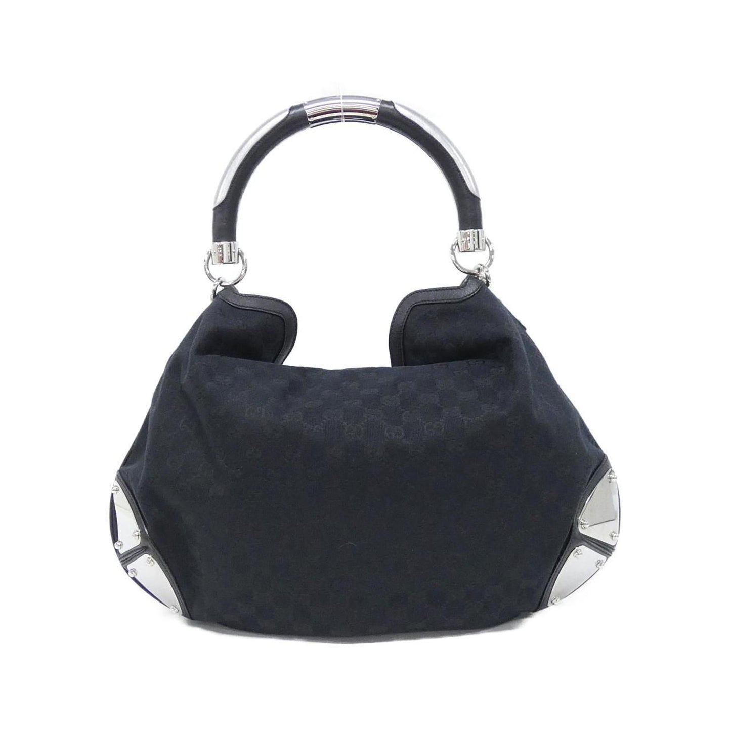 Gucci Black Gg Canvas Shoulder Bag
