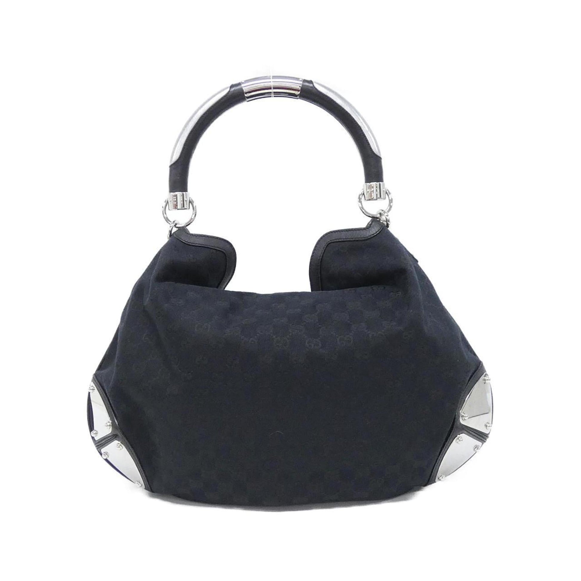 Gucci Black Gg Canvas Shoulder Bag