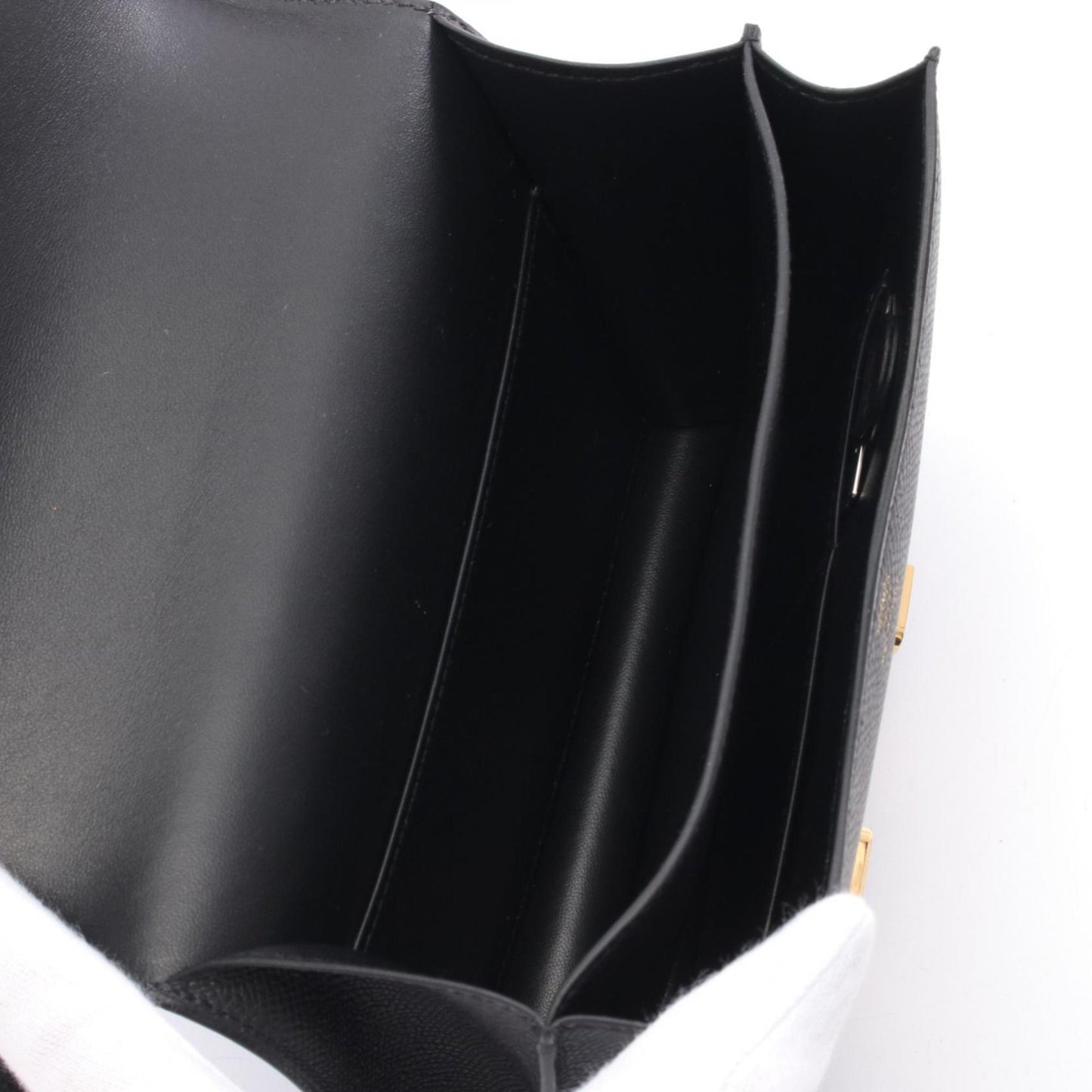 Hermes Constance Epsom Shoulder Bag Leather Black