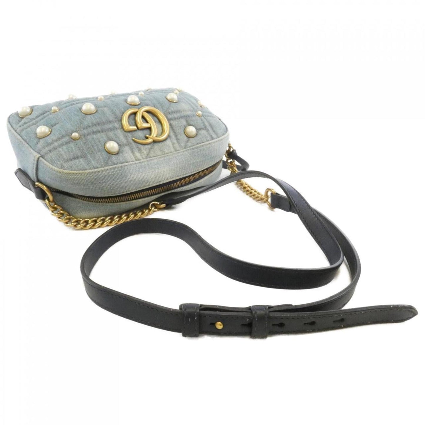 Gucci Blue Denim Shoulder Bag
