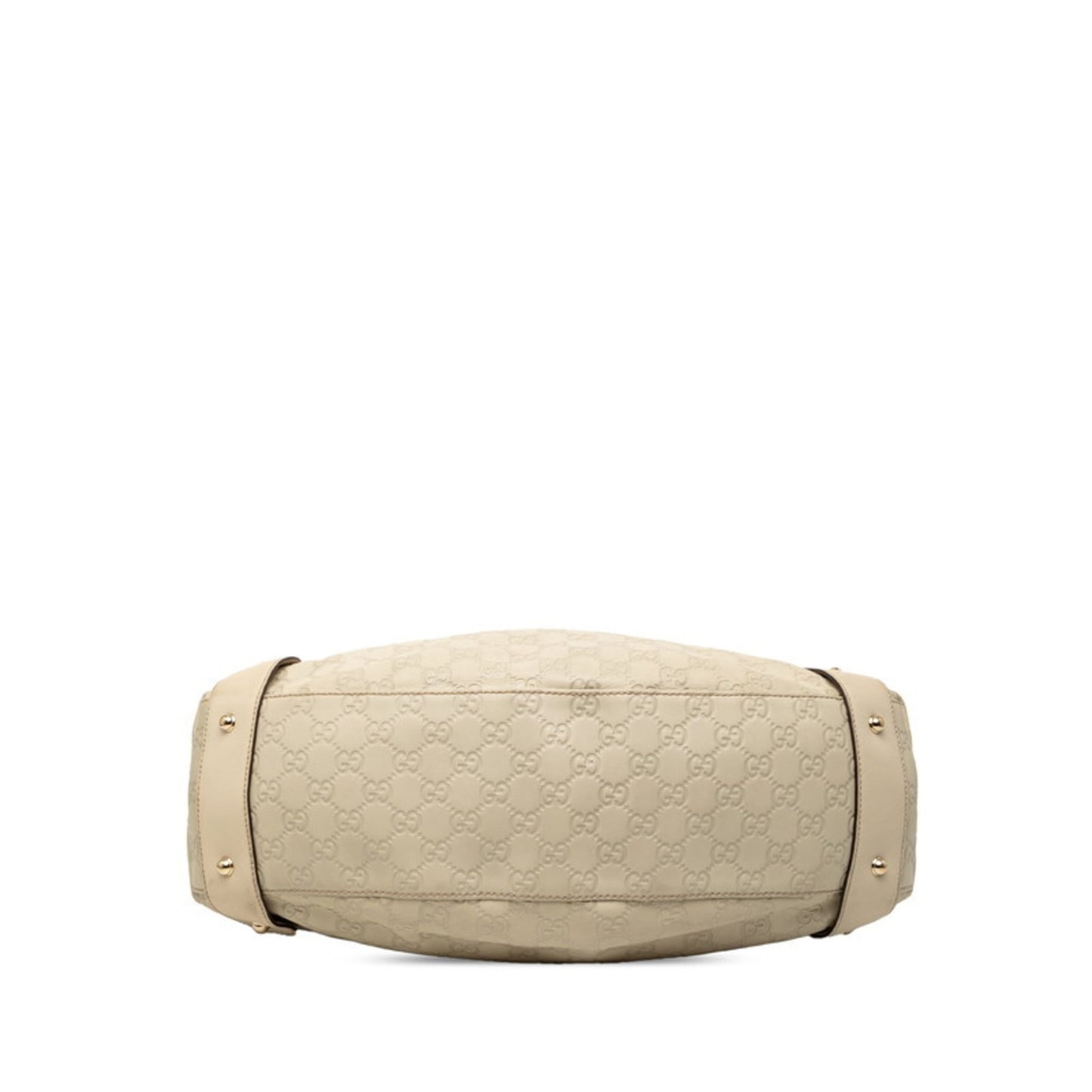 Gucci Beige Ivory Straw Leather Handbag Tote Bag