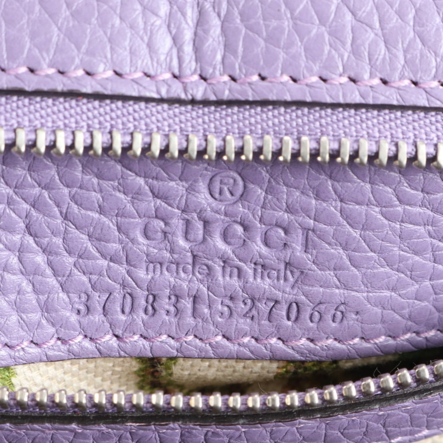 Gucci Purple Leather Handbag