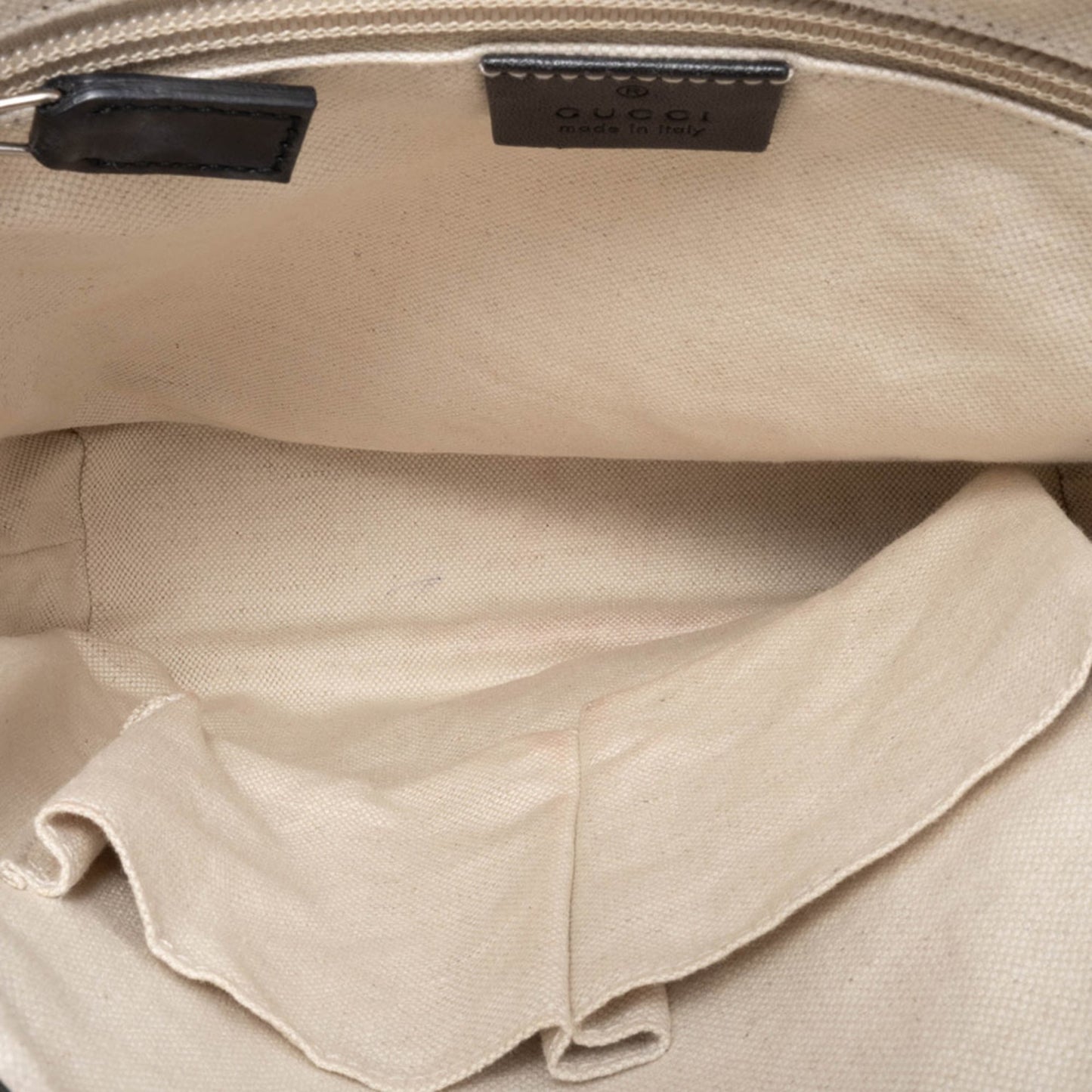 Gucci Beige Black Pvc Leather Shoulder Bag
