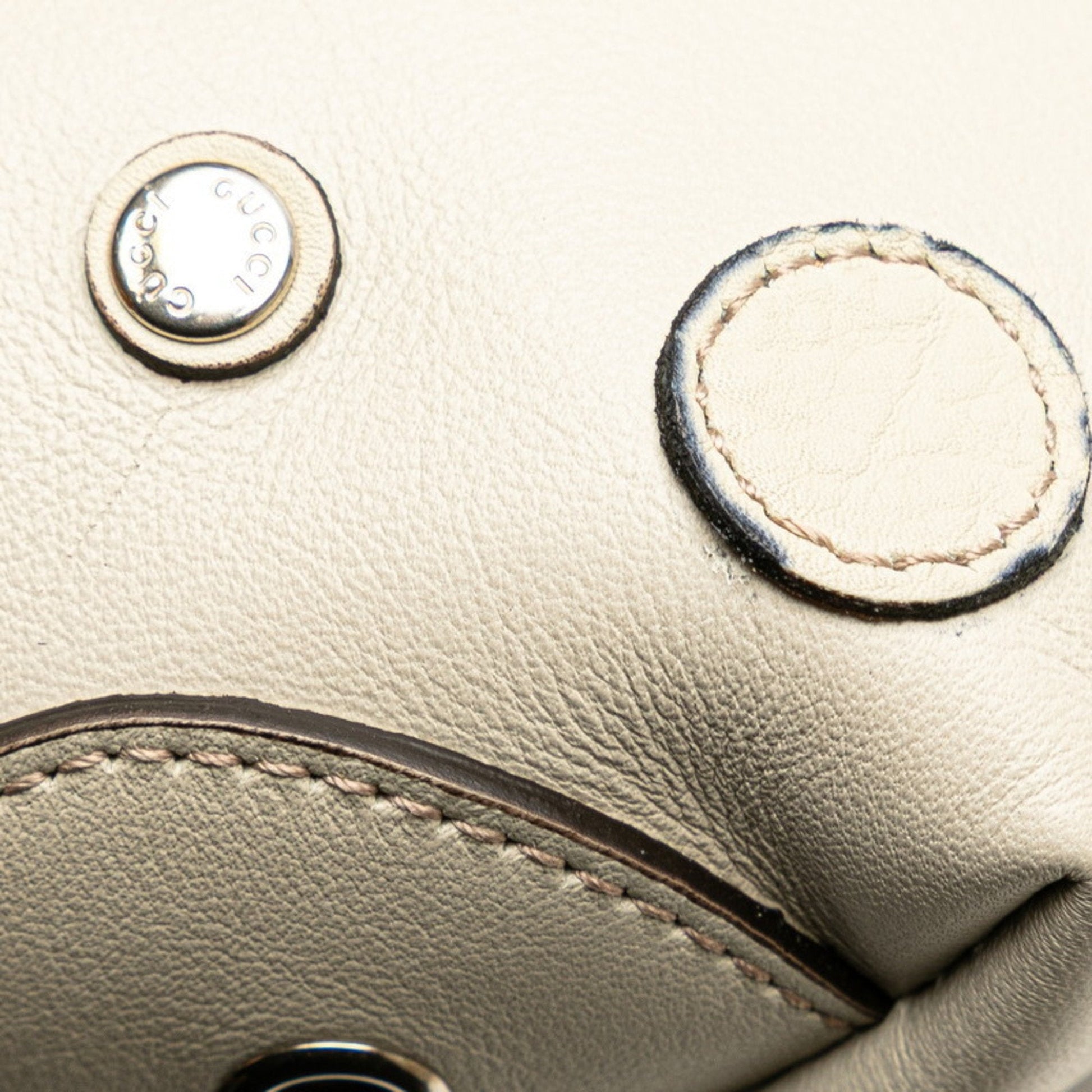 Gucci Beige Pvc Leather Handbag