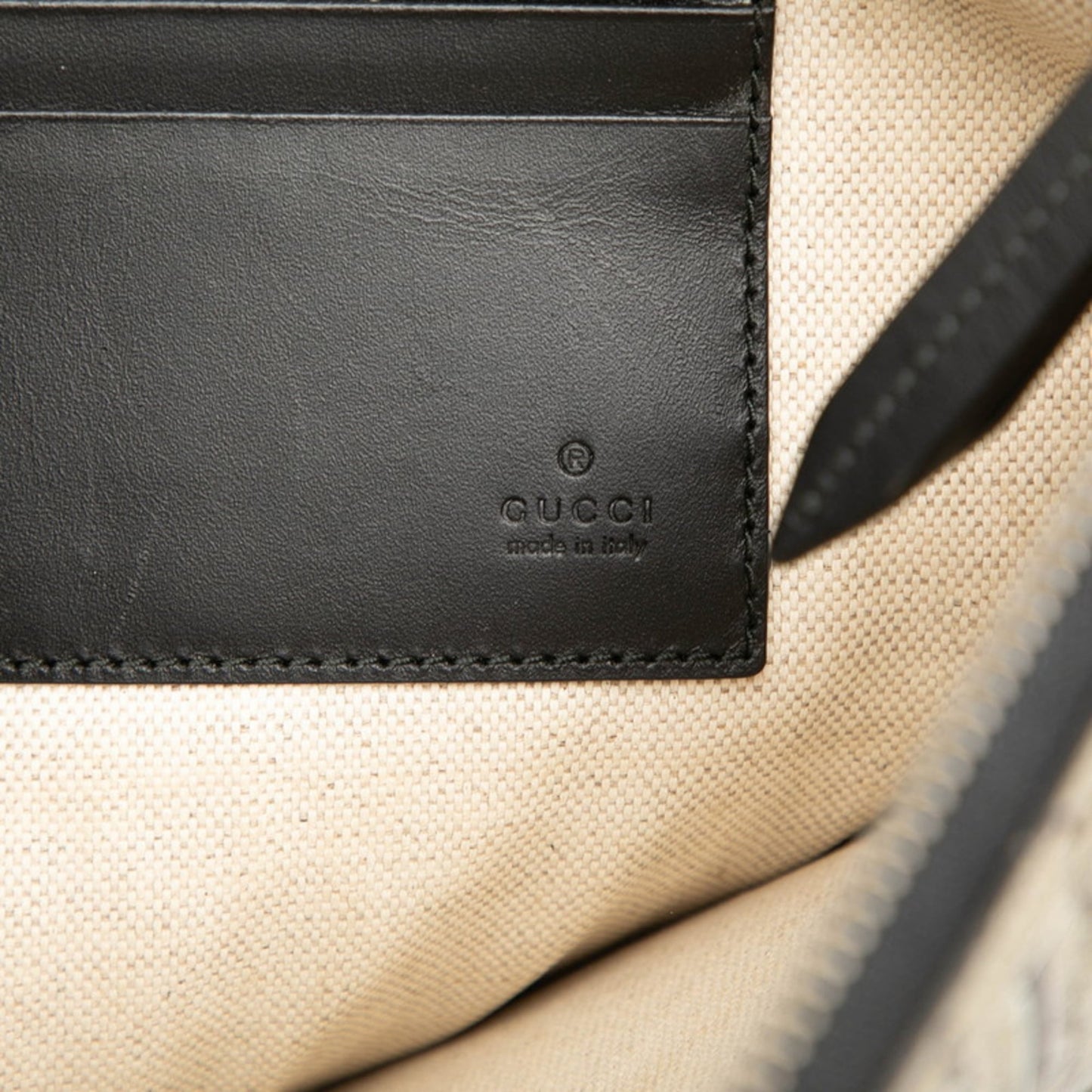 Gucci Beige Black Multi-Color Pvc Leather Clutch Bag