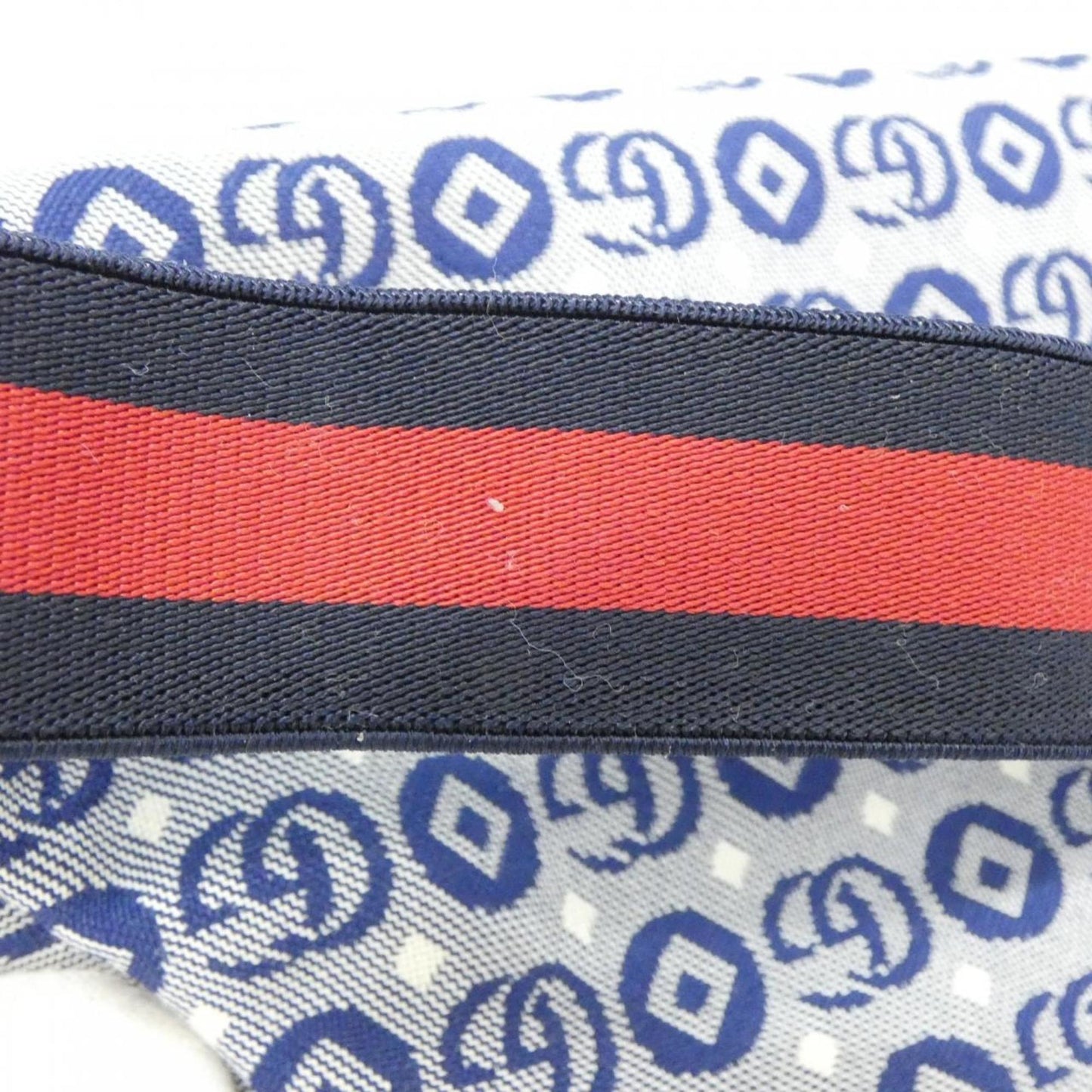 Gucci Blue White Jacquard Cotton Fanny Pack