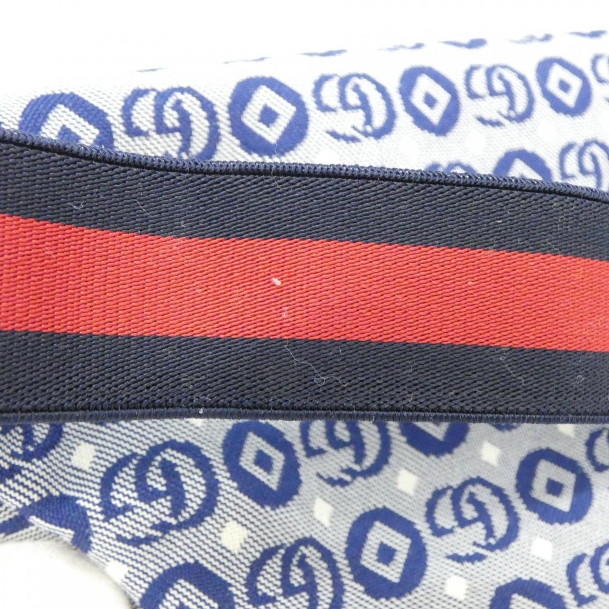 Gucci Blue White Jacquard Cotton Fanny Pack