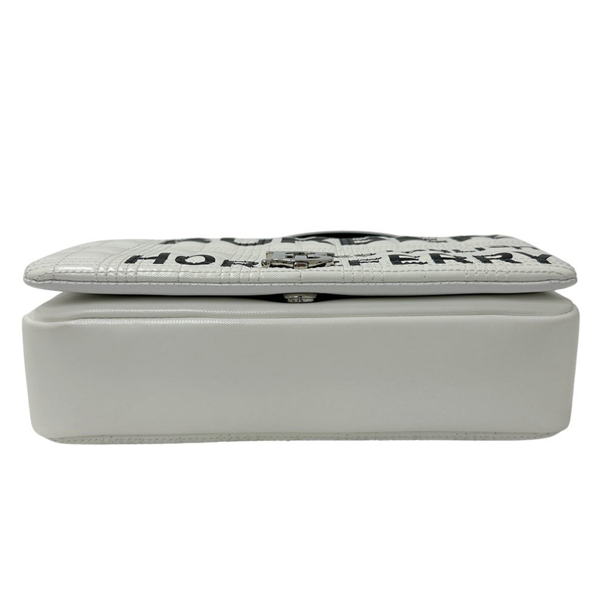 Burberry Pvc Shoulder Bag Leather White