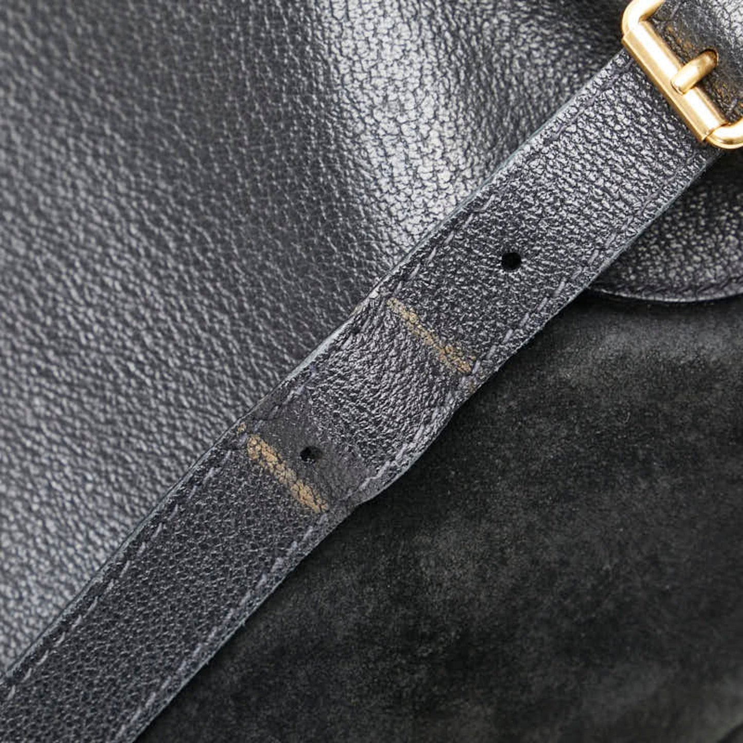 Gucci Black Suede Leather Backpack