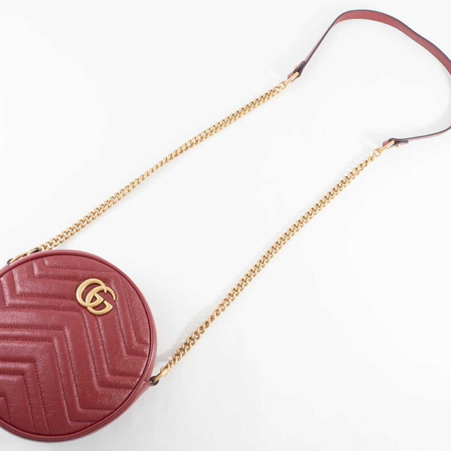 Gucci Red Color Leather Shoulder Bag