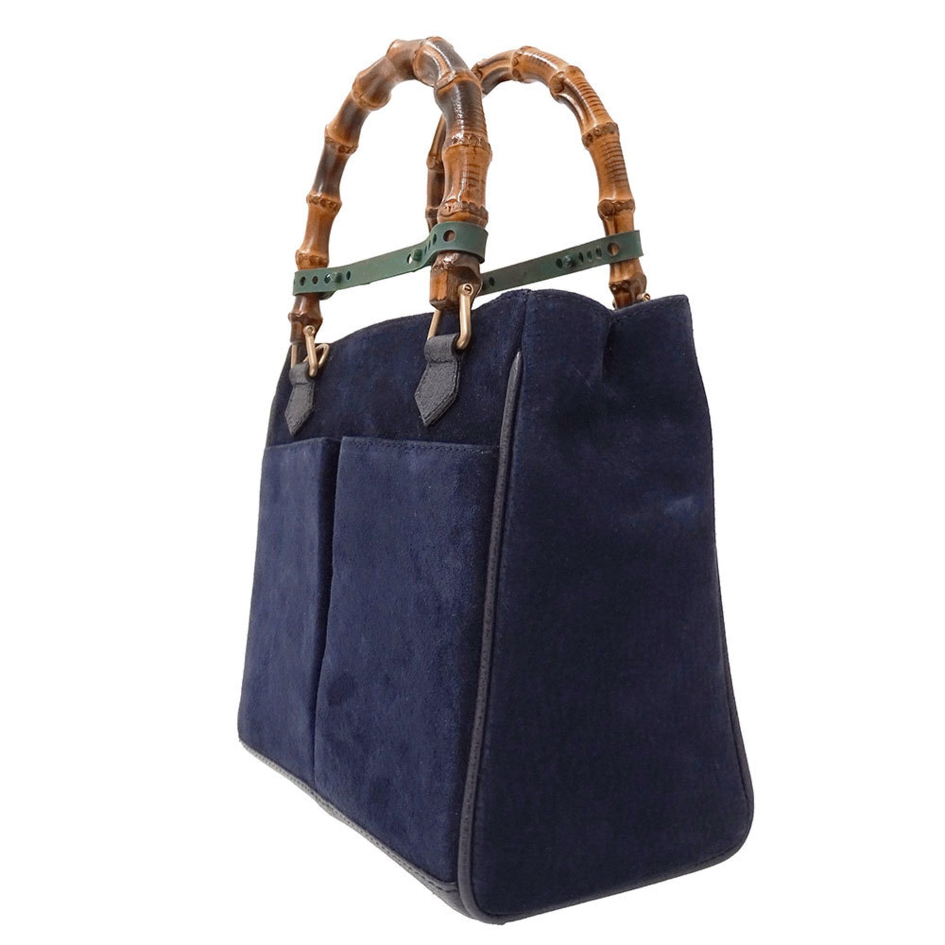 Gucci Navy Suede Handbag Shoulder Bag