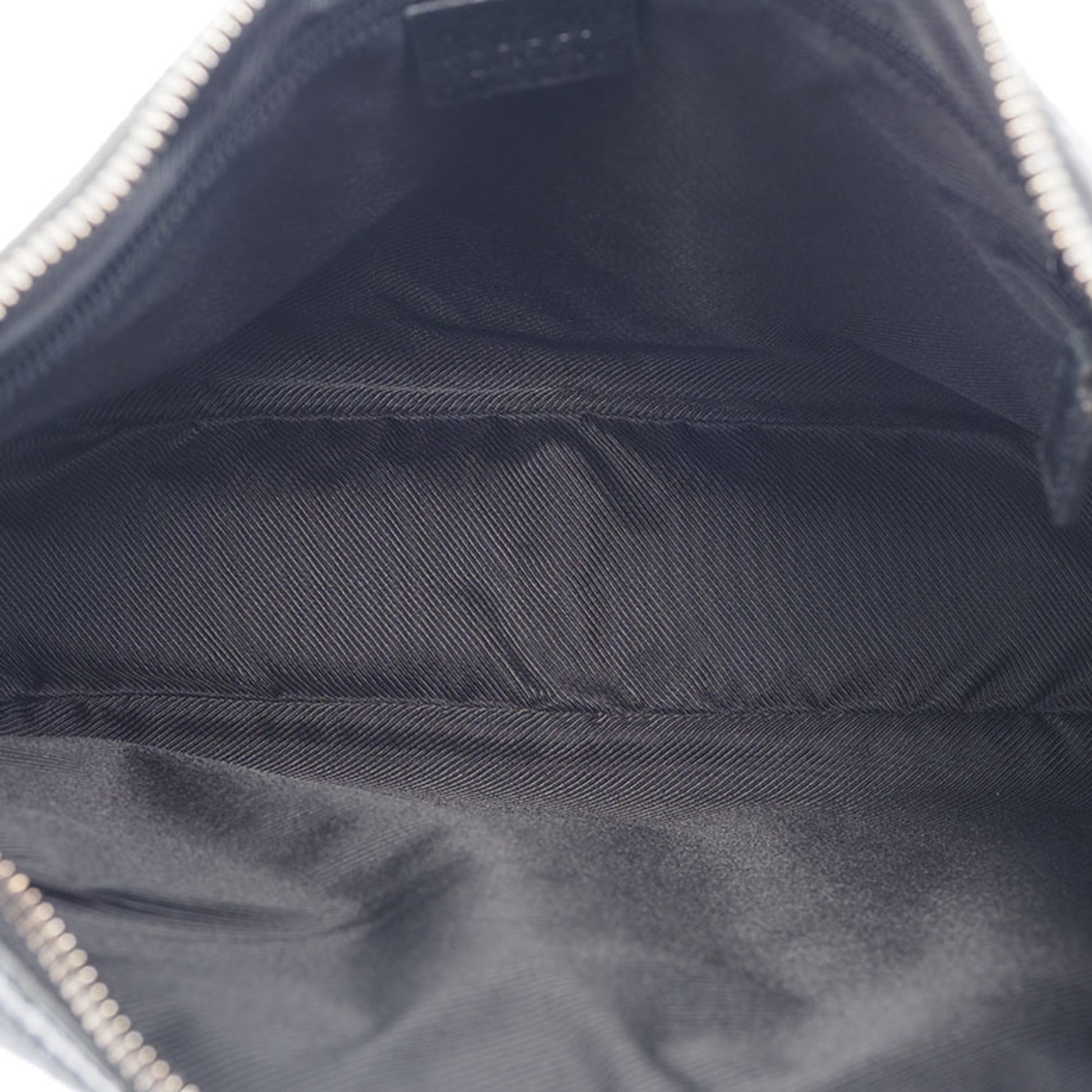 Gucci Gg Canvas Black Canvas Leather Shoulder Bag