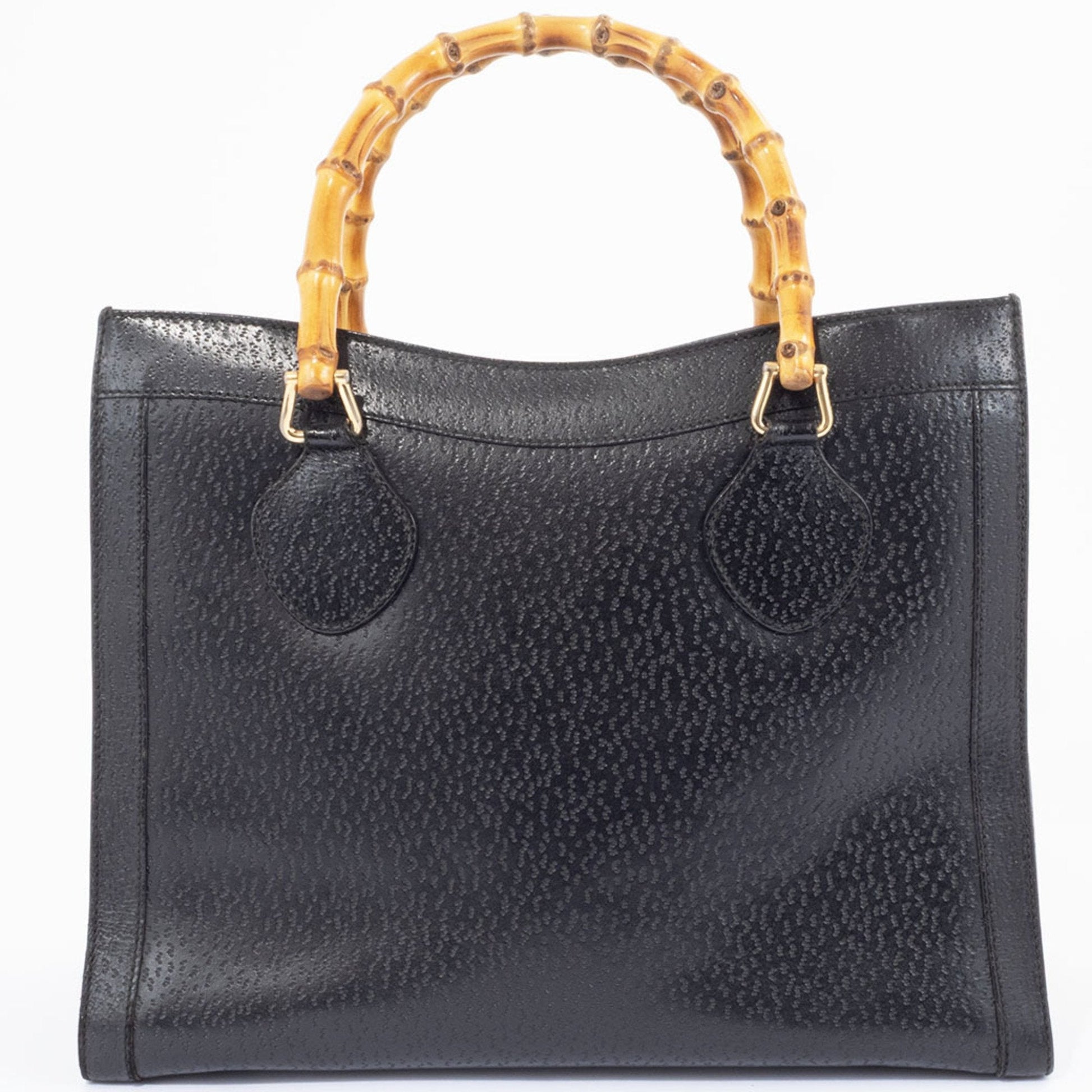 Gucci Black Leather Tote Bag