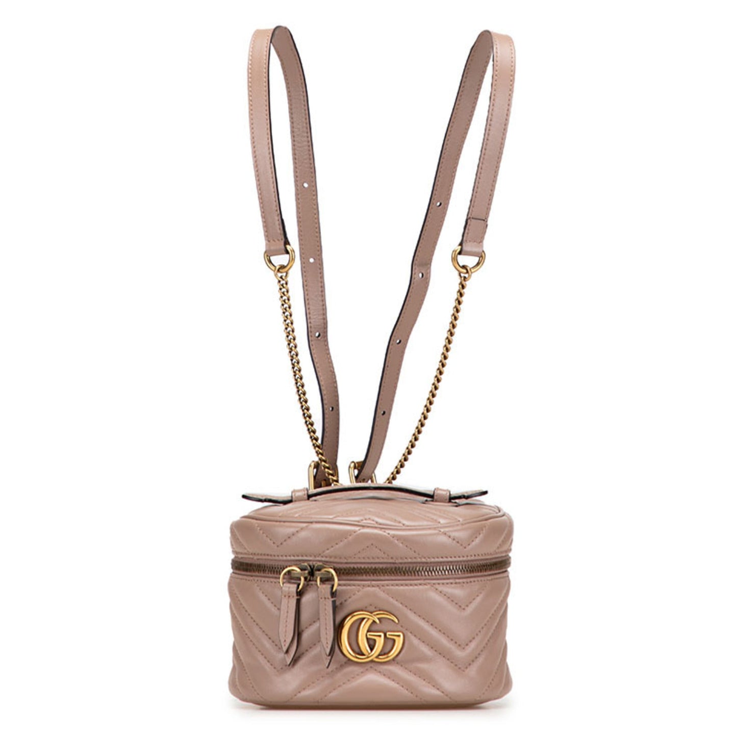 Gucci Gg Marmont Beige Quilting Backpack