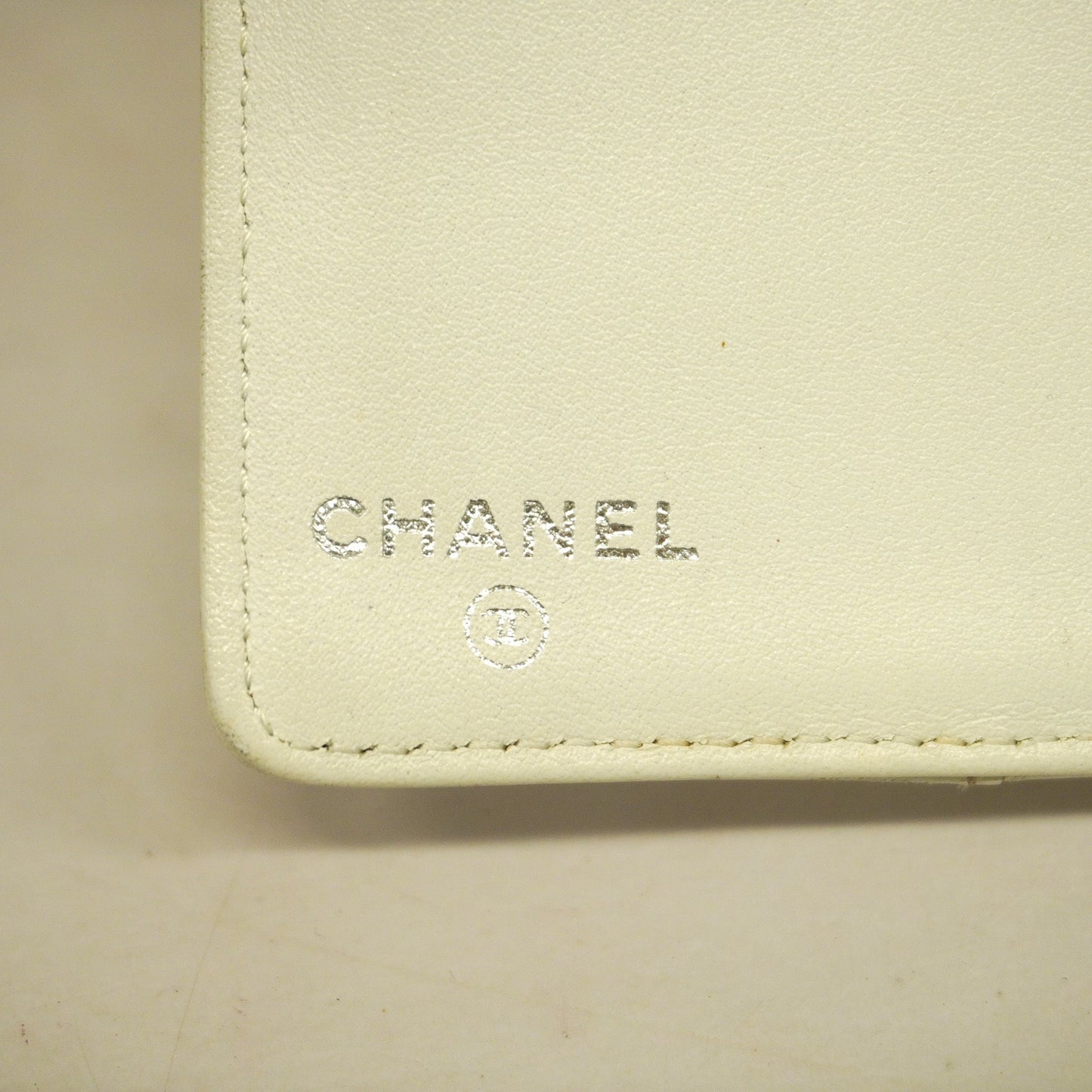 ChanelAuth  Matelasse Long Wallet Silver Metal Fittings Women's Lambskin Wallet