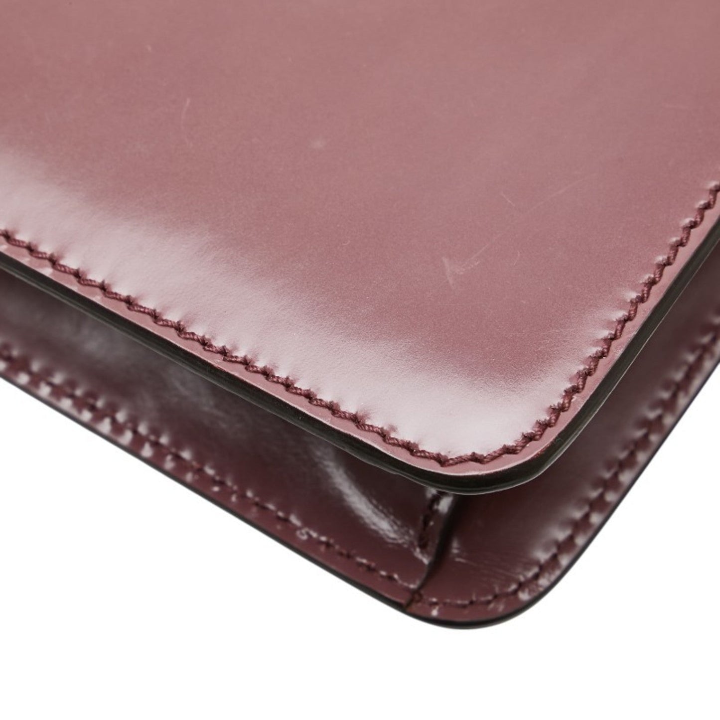 Gucci Wine Leather Clutch Bag