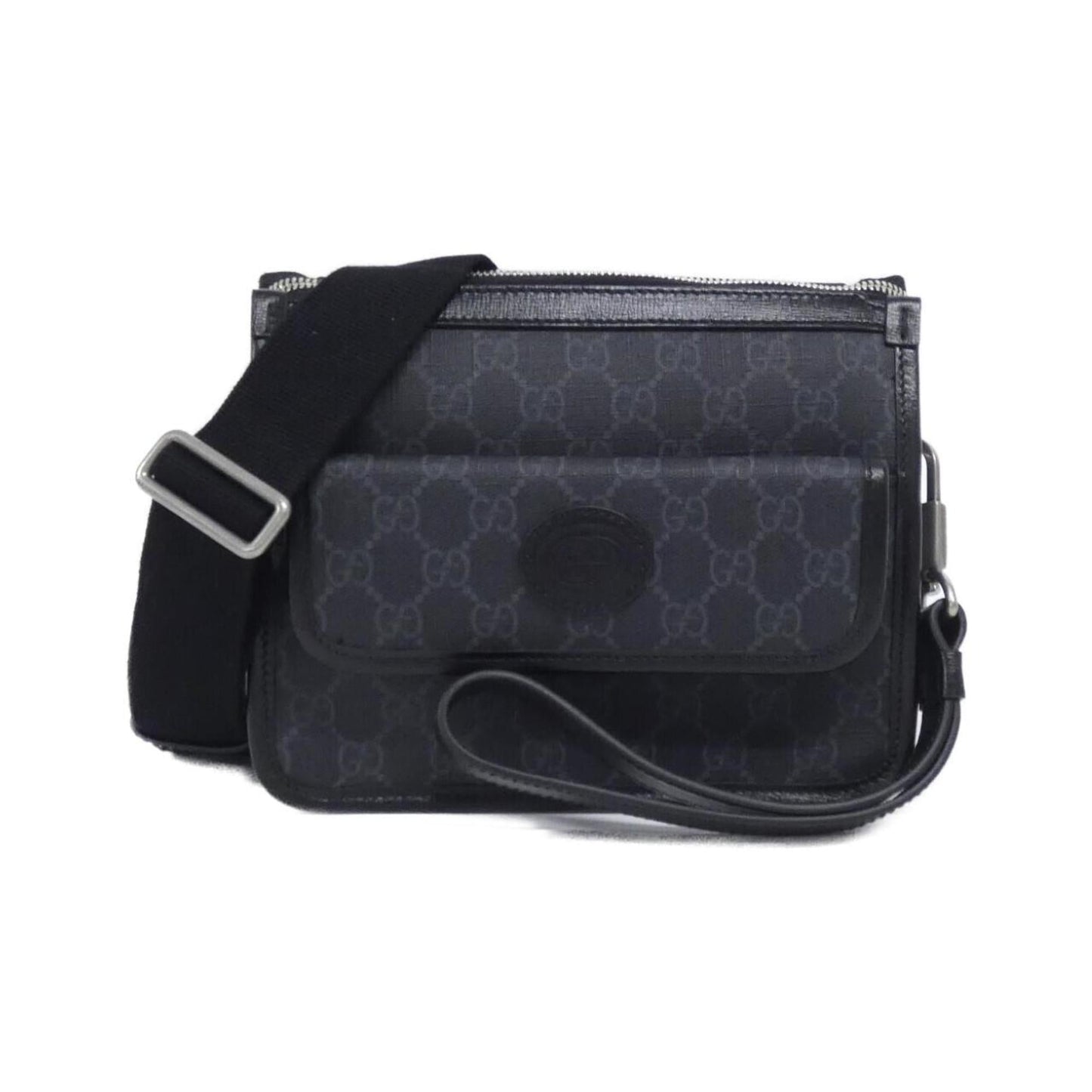Gucci Black Gg Supreme Canvas Shoulder Bag