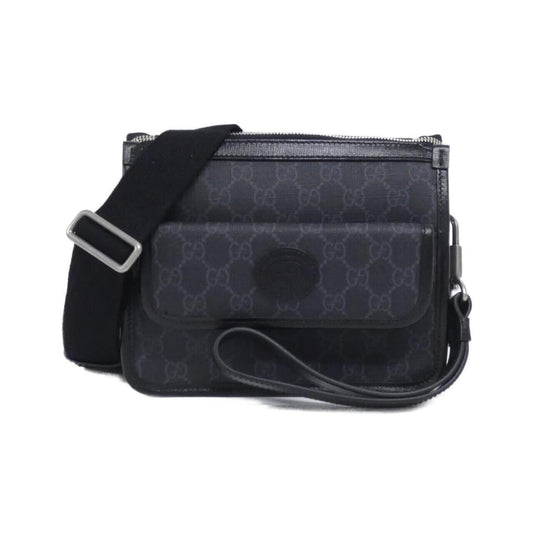 Gucci Black Gg Supreme Canvas Shoulder Bag