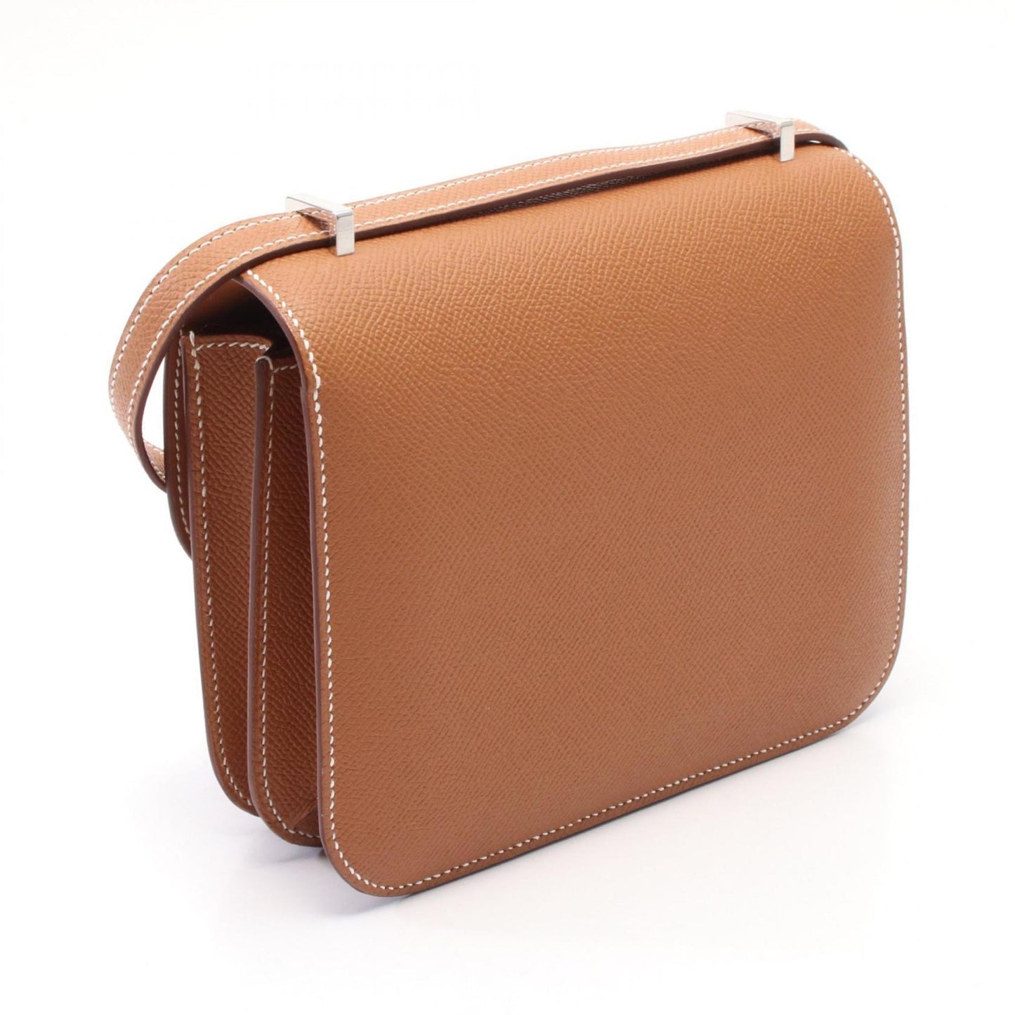 Hermes Epsom Shoulder Bag Leather Brown