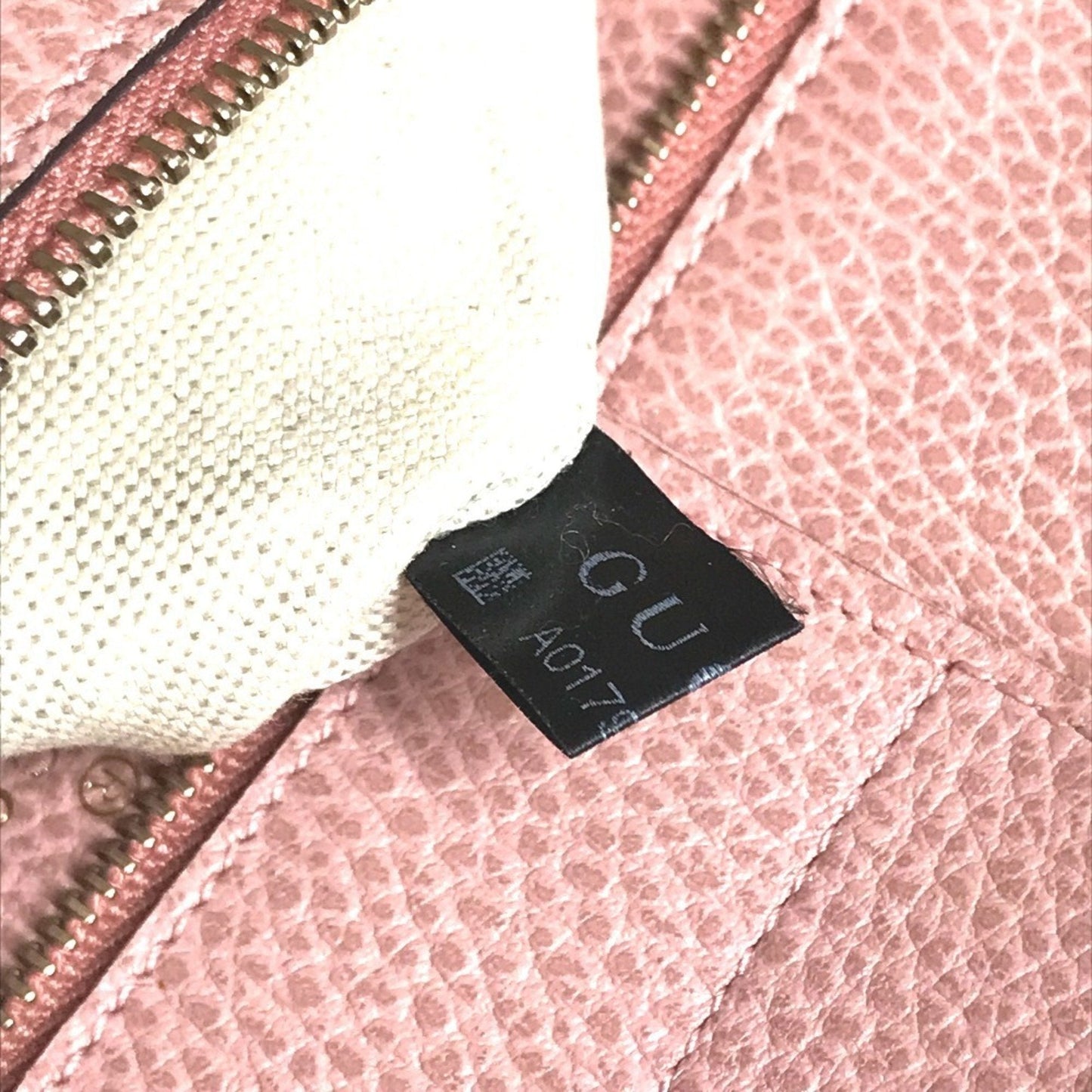 Gucci Gray Pink Leather Shoulder Bag Tote Bag