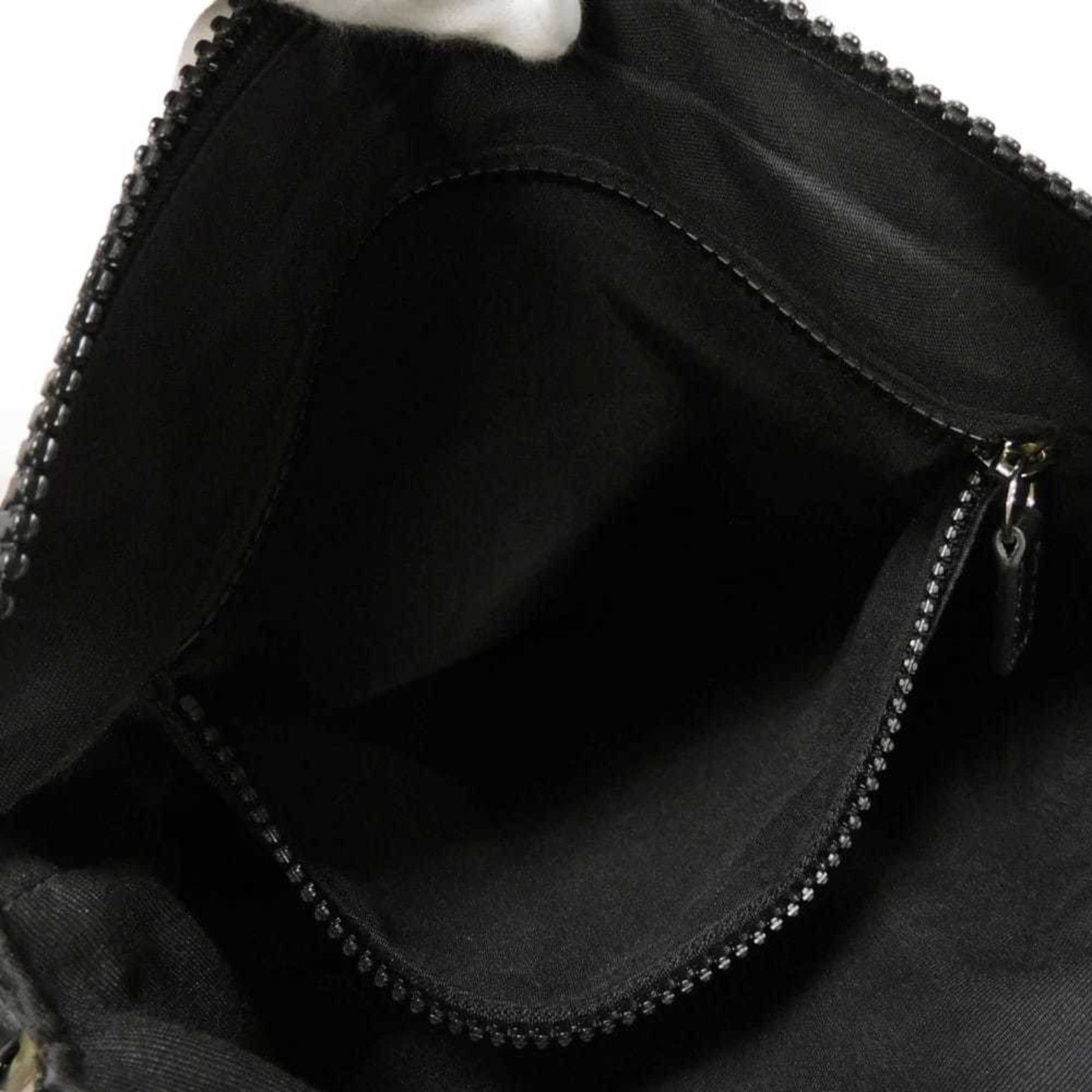 Gucci Black Nylon Gg Canvas Leather Messenger Bag Shoulder Bag