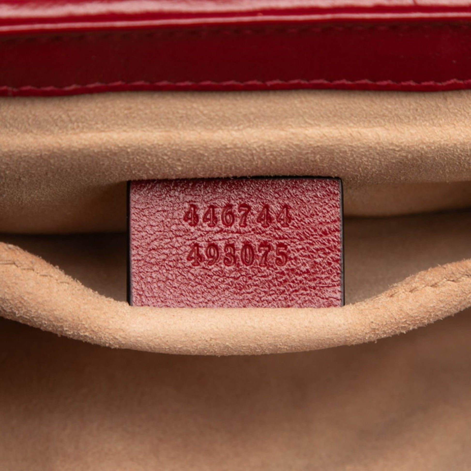 Gucci Beige Red Color Canvas Leather Shoulder Bag