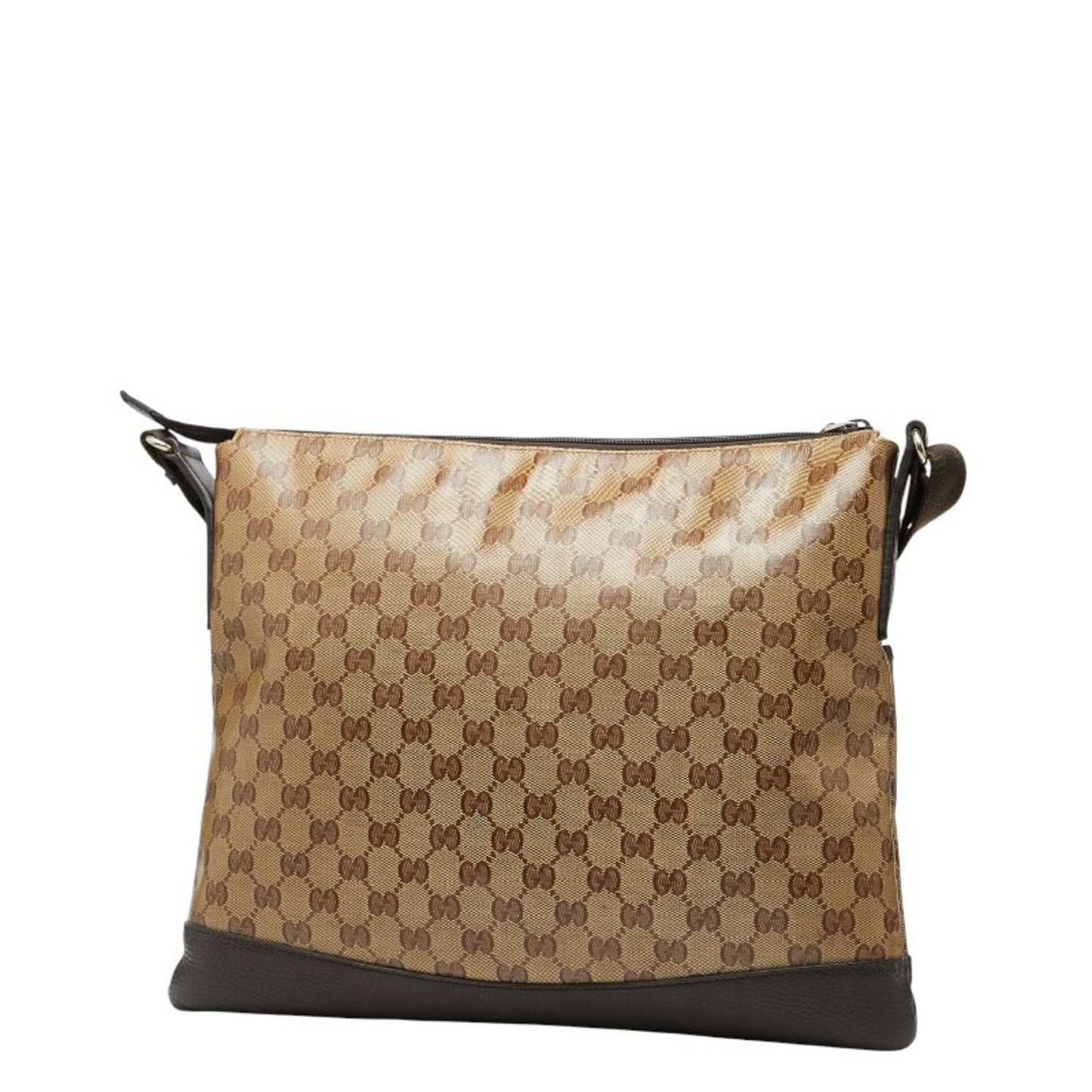 Gucci Beige Brown Pvc Leather Shoulder Bag