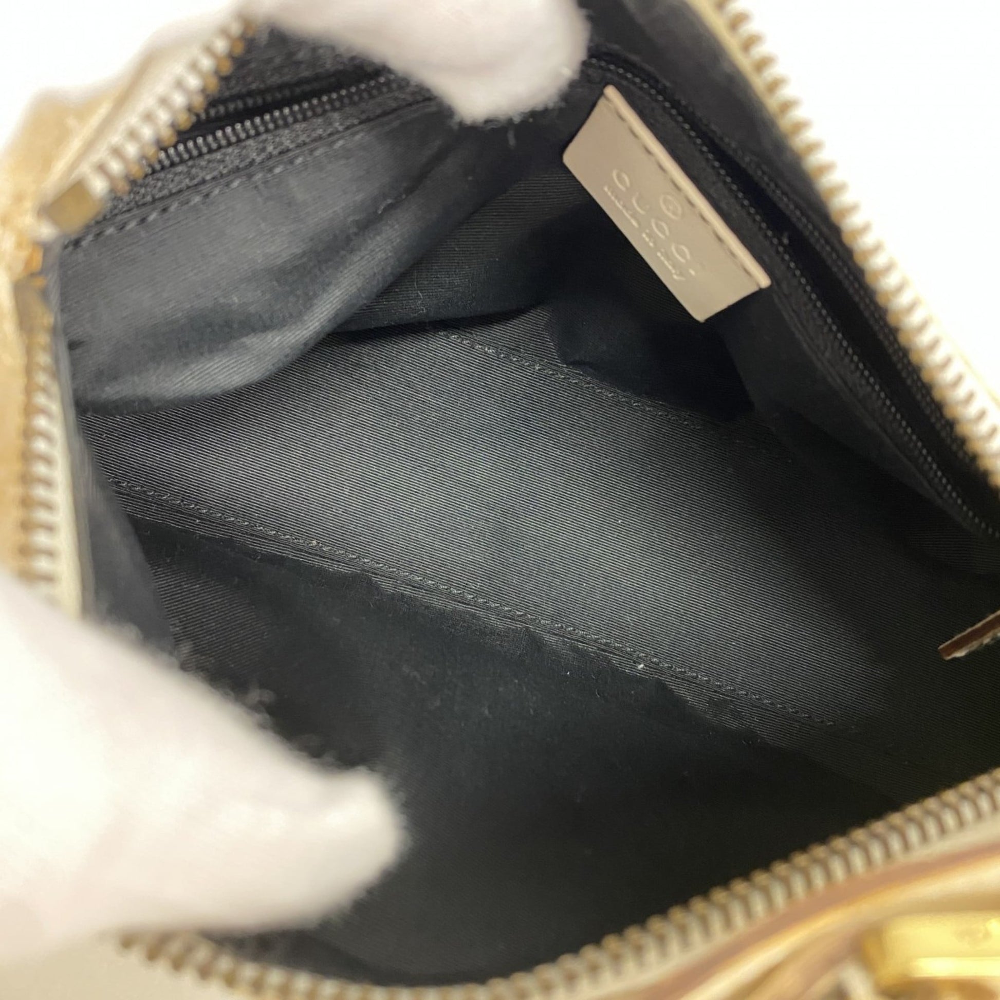 Gucci White Canvas Shoulder Bag