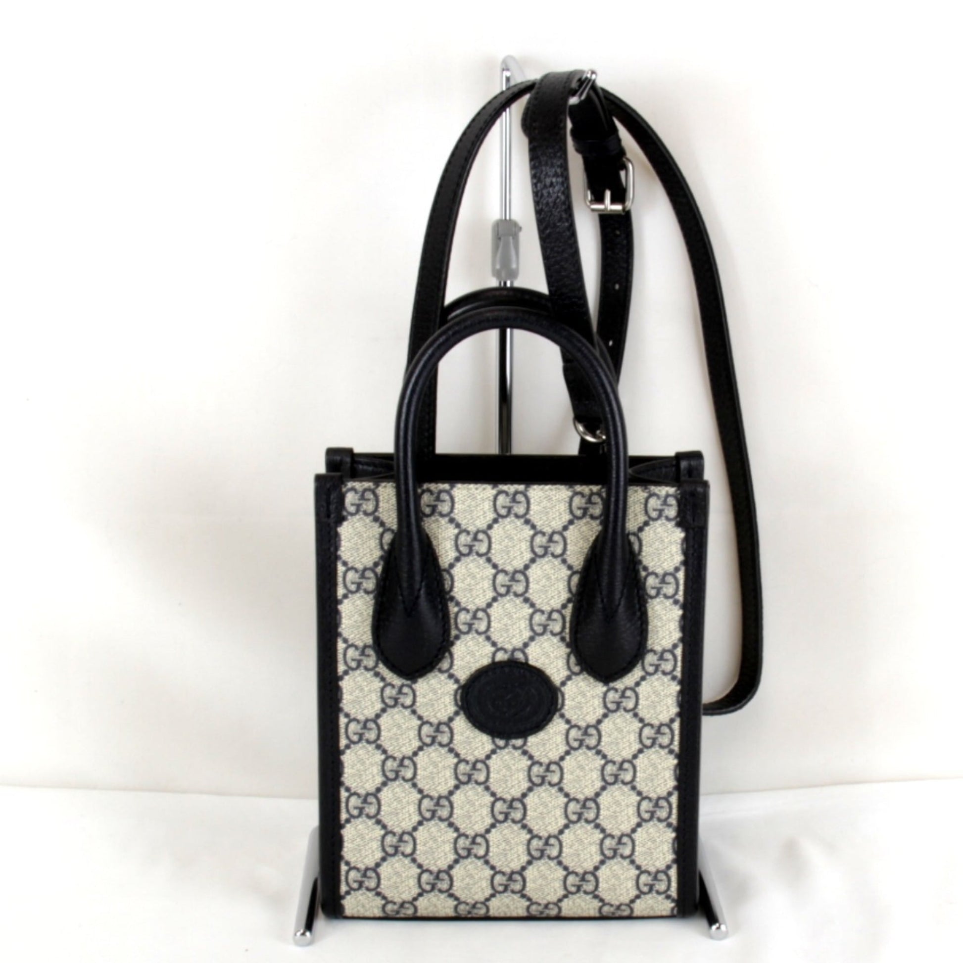 Gucci Black Leather Tote Bag