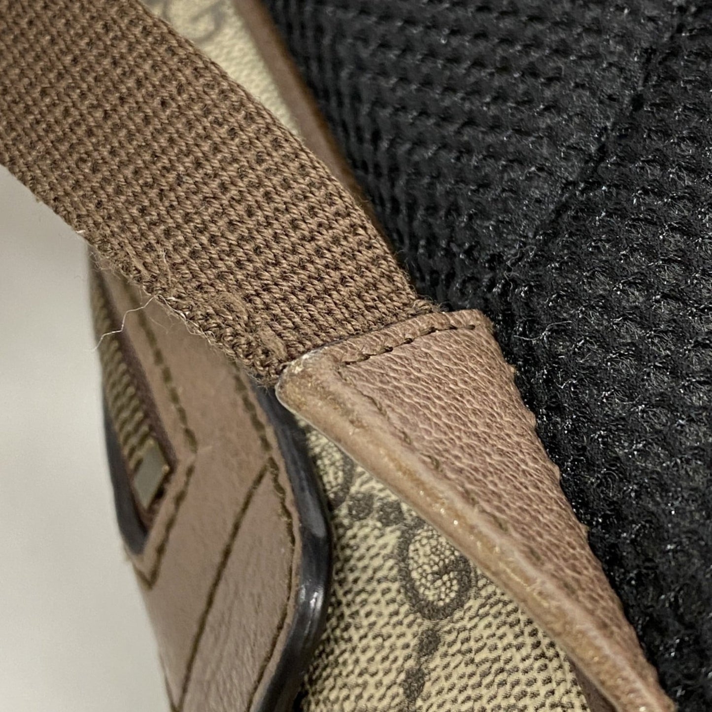 Gucci Brown Pvc Leather Backpack
