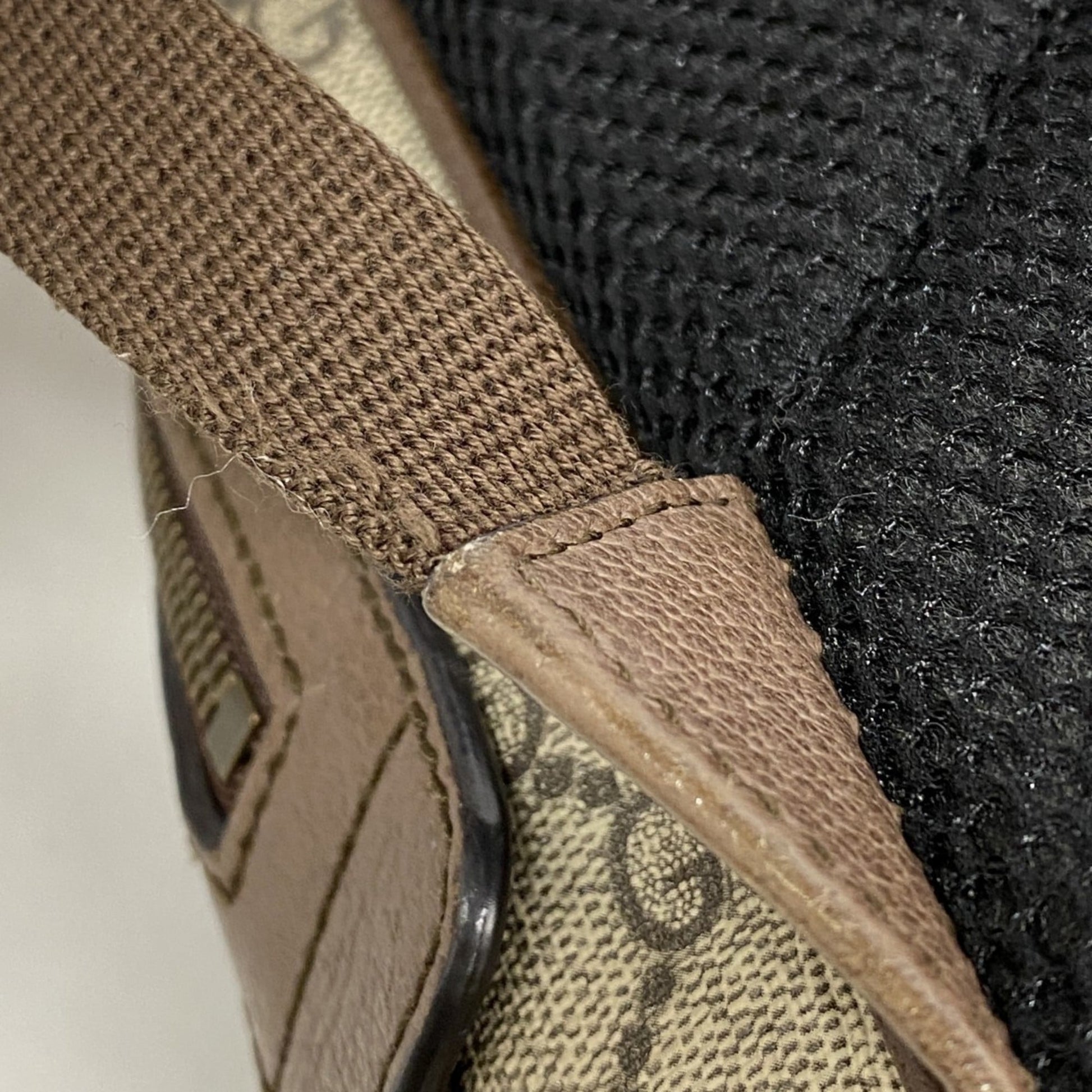 Gucci Brown Pvc Leather Backpack