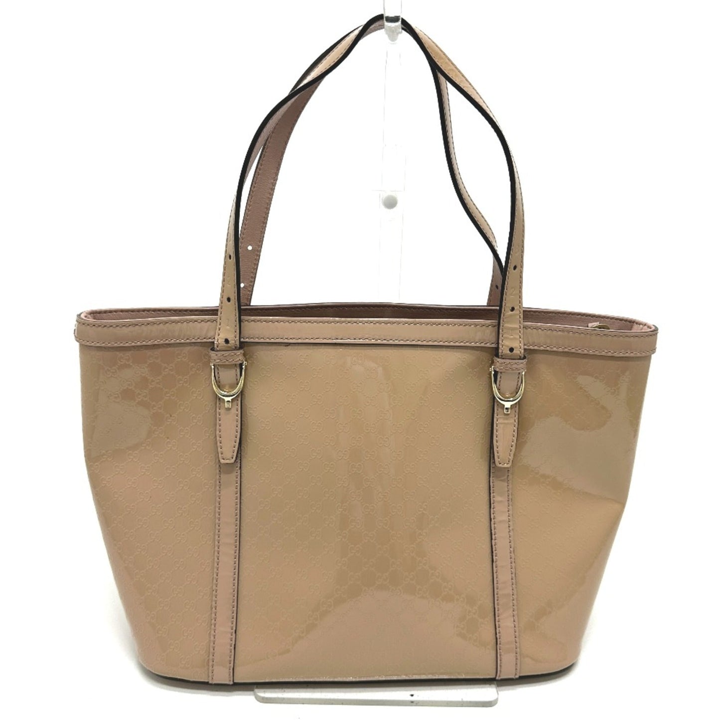 Gucci Beige Patent Leather Tote Bag