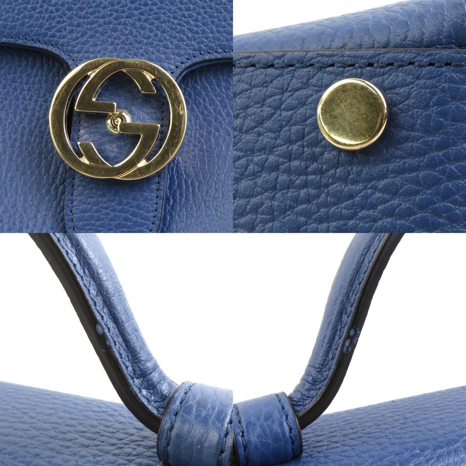 Gucci Blue Leather Shoulder Bag