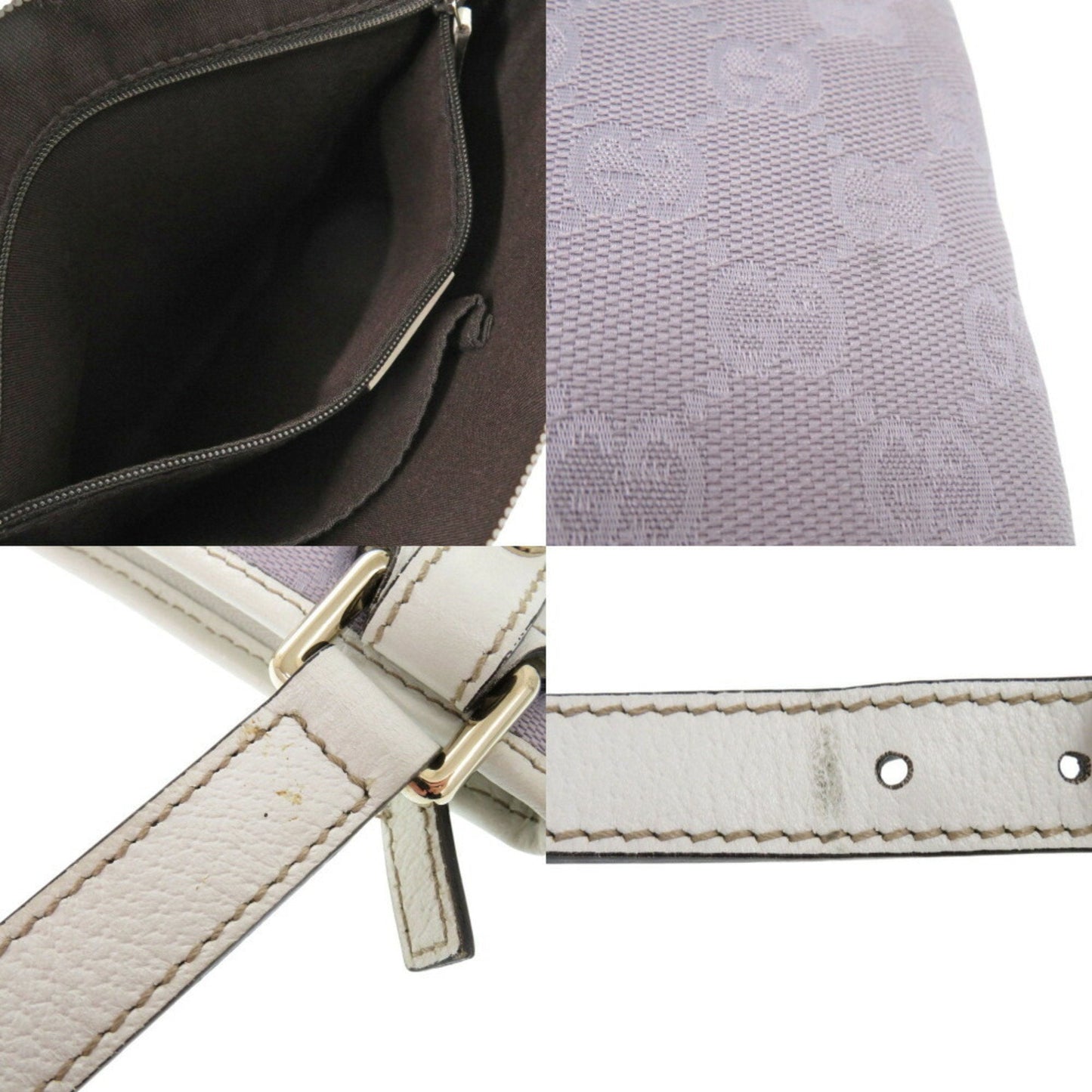 Gucci Gg Canvas Purple White Gg Canvas Shoulder Bag