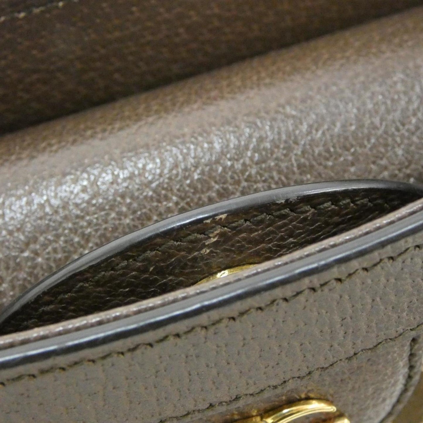 Gucci Gg Canvas Brown Camel Gg Canvas Leather Handbag