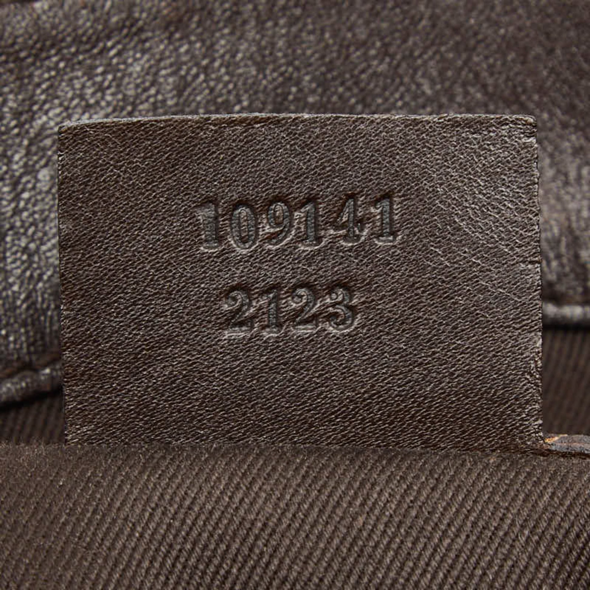 Gucci Beige Brown Canvas Leather Shoulder Bag Tote Bag
