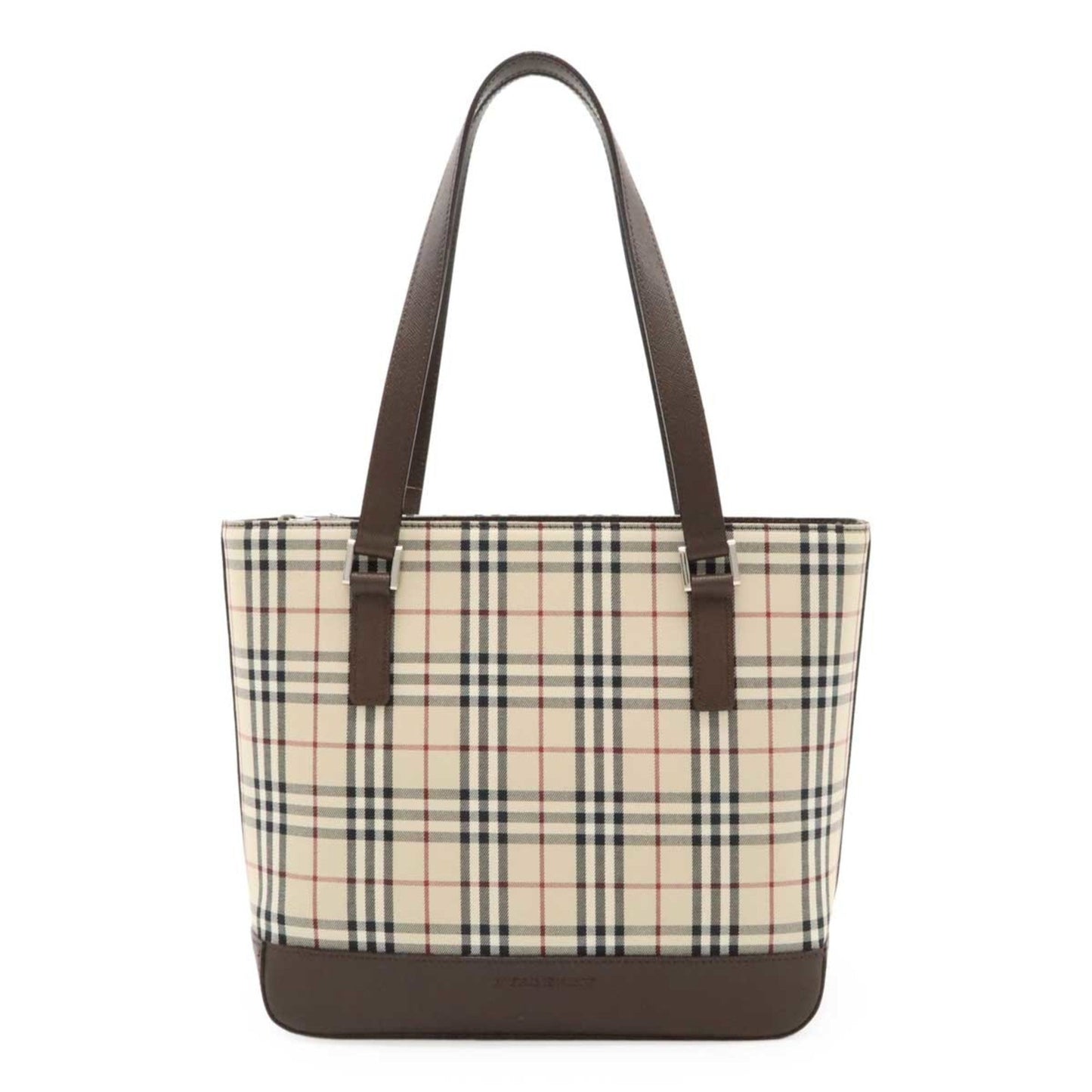 Burberry Bordeaux Shoulder Bag Tote Bag Leather Canvas Black