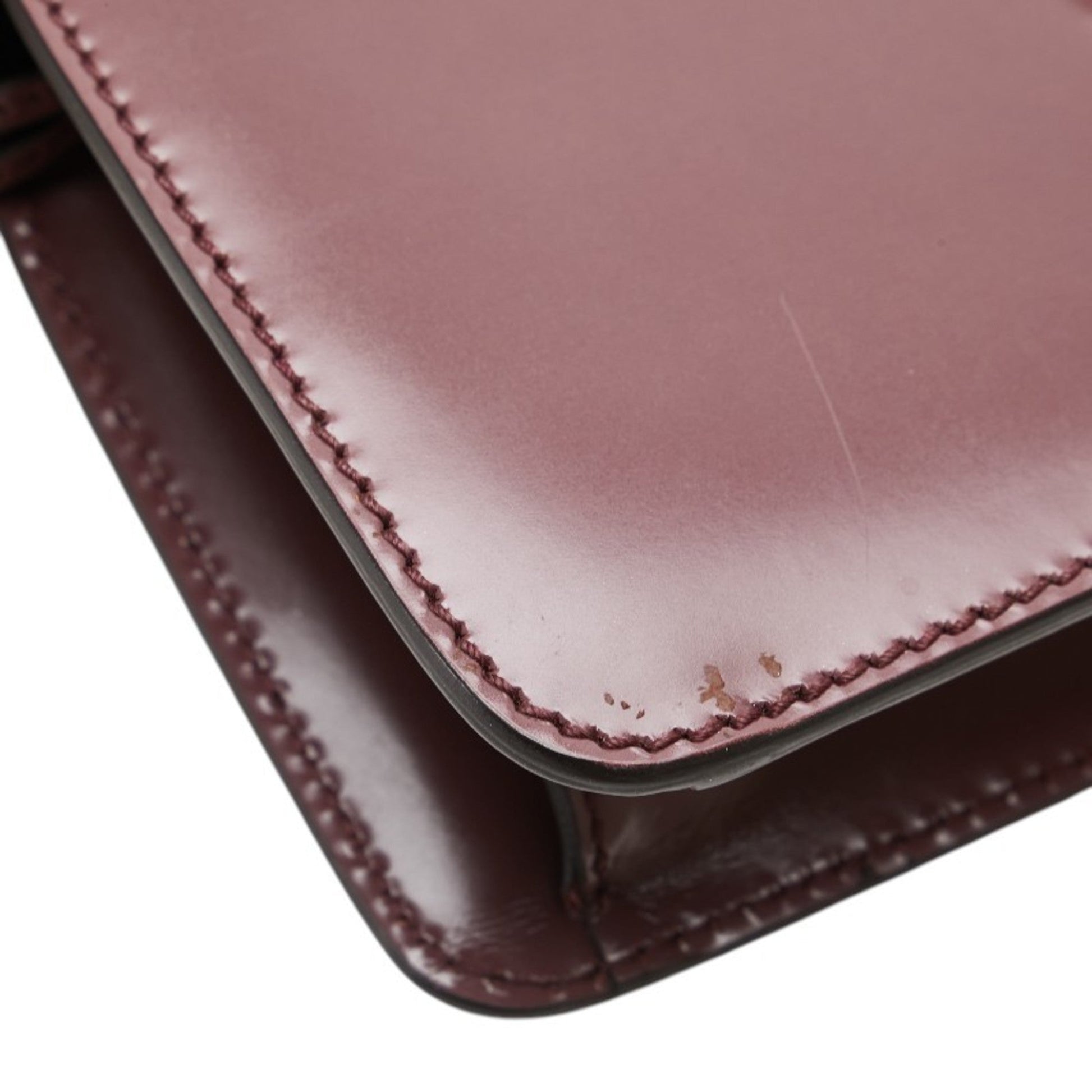 Gucci Wine Leather Clutch Bag