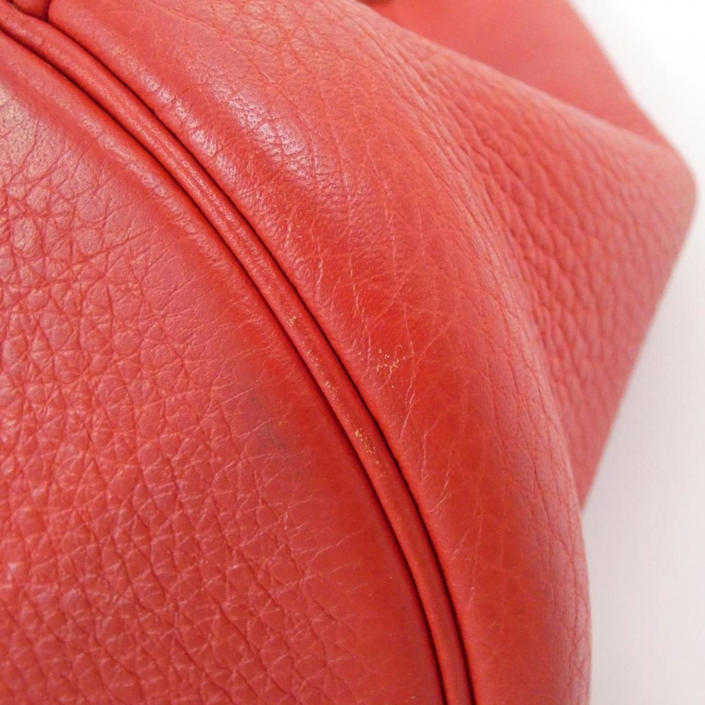 Hermes Rouge Garance Taurillon Clemence Shoulder Bag Leather