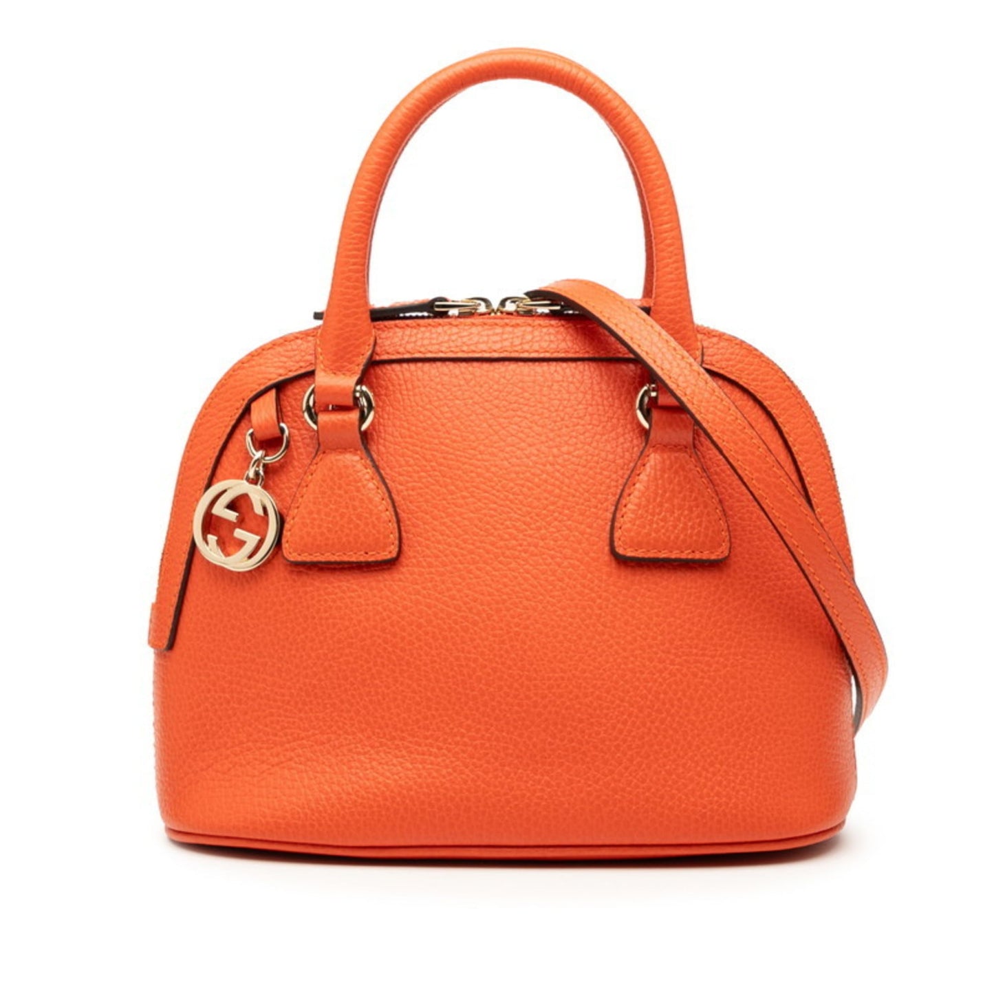 Gucci Orange Leather Handbag Shoulder Bag
